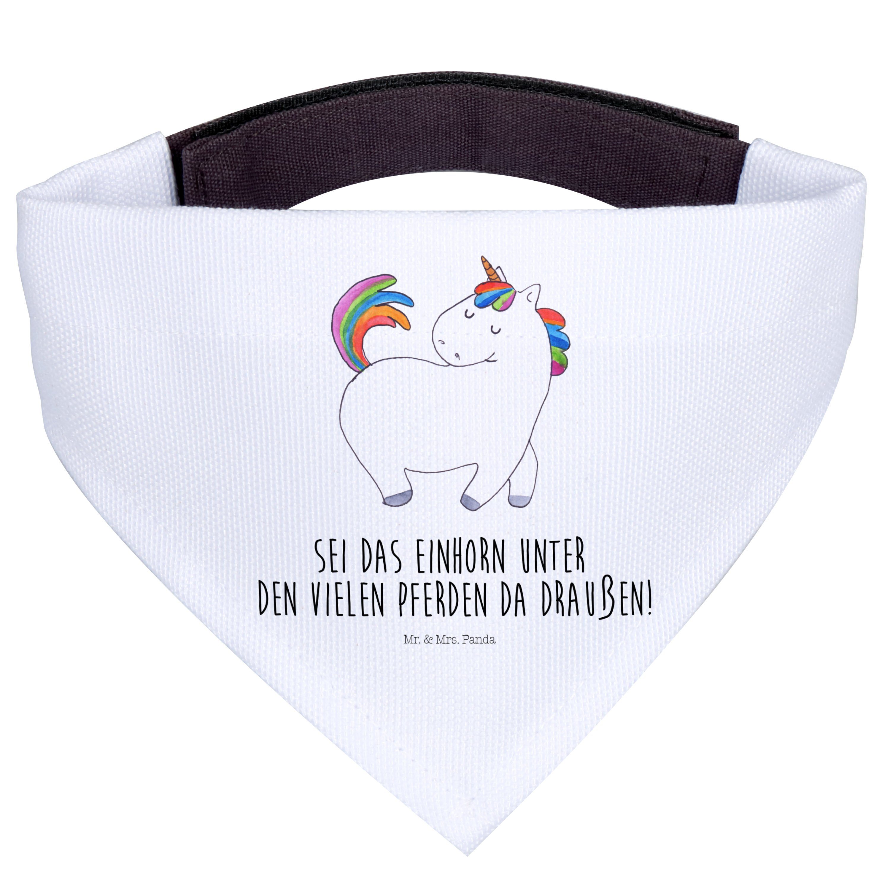 Mr. & Mrs. Panda Hundefliege Einhorn Stolzieren, Tuch, Weiß, Tuch, Geschenk, Unicorn, Hunde Halstu, Polyester, Pferd Hundetuch Freundin
