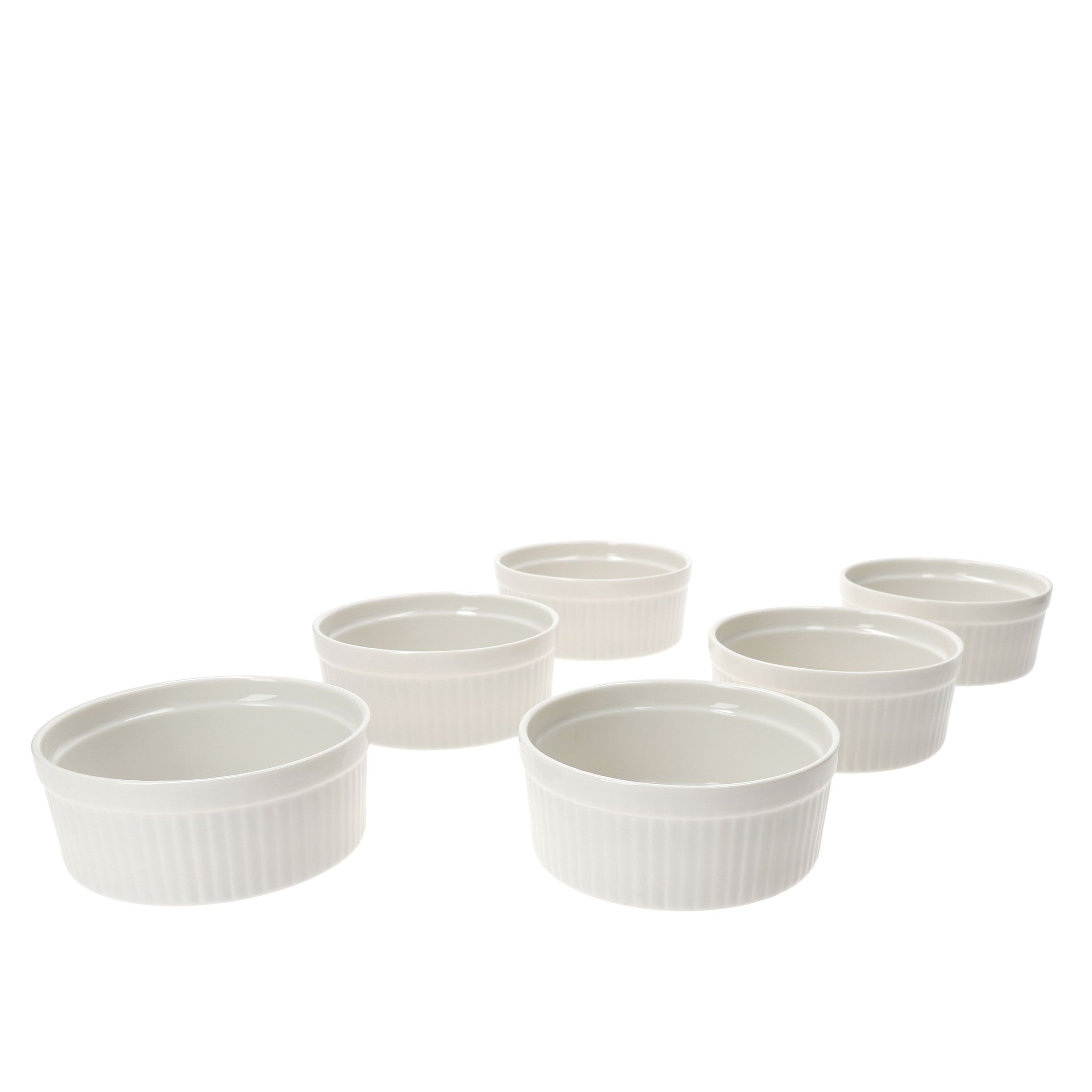 MamboCat Servierschale 6er Set Creme Brulee Schale Bianca 12,5x5cm weiß - 24302129, Porzellan