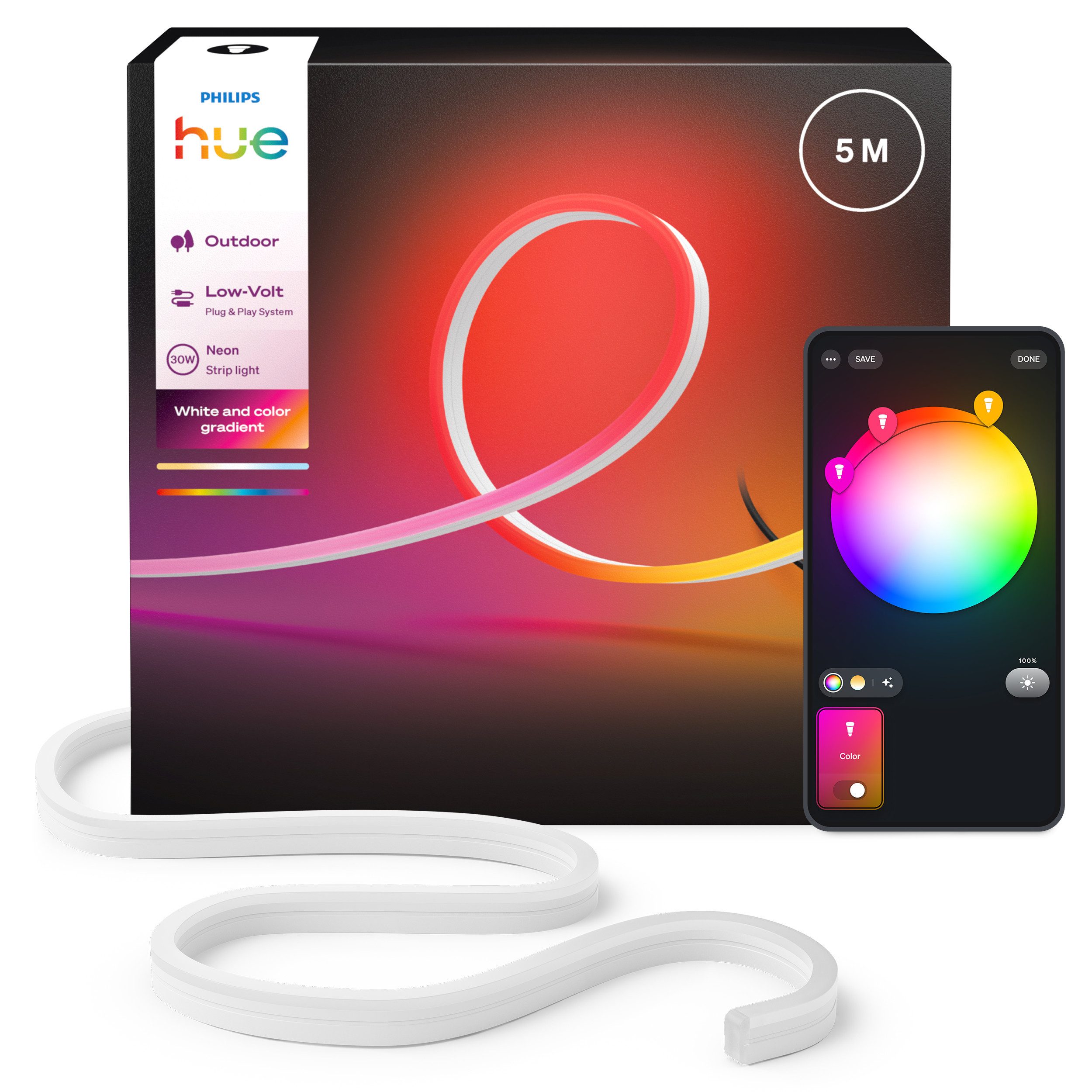 Philips Hue LED-Streifen Neon Gradient Outdoor Lightstrip günstig online kaufen