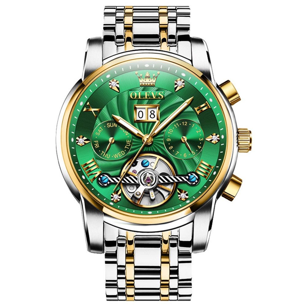 OLEVS Automatikuhr Luxus Herrenuhr Automatik Edelstahl günstig online kaufen