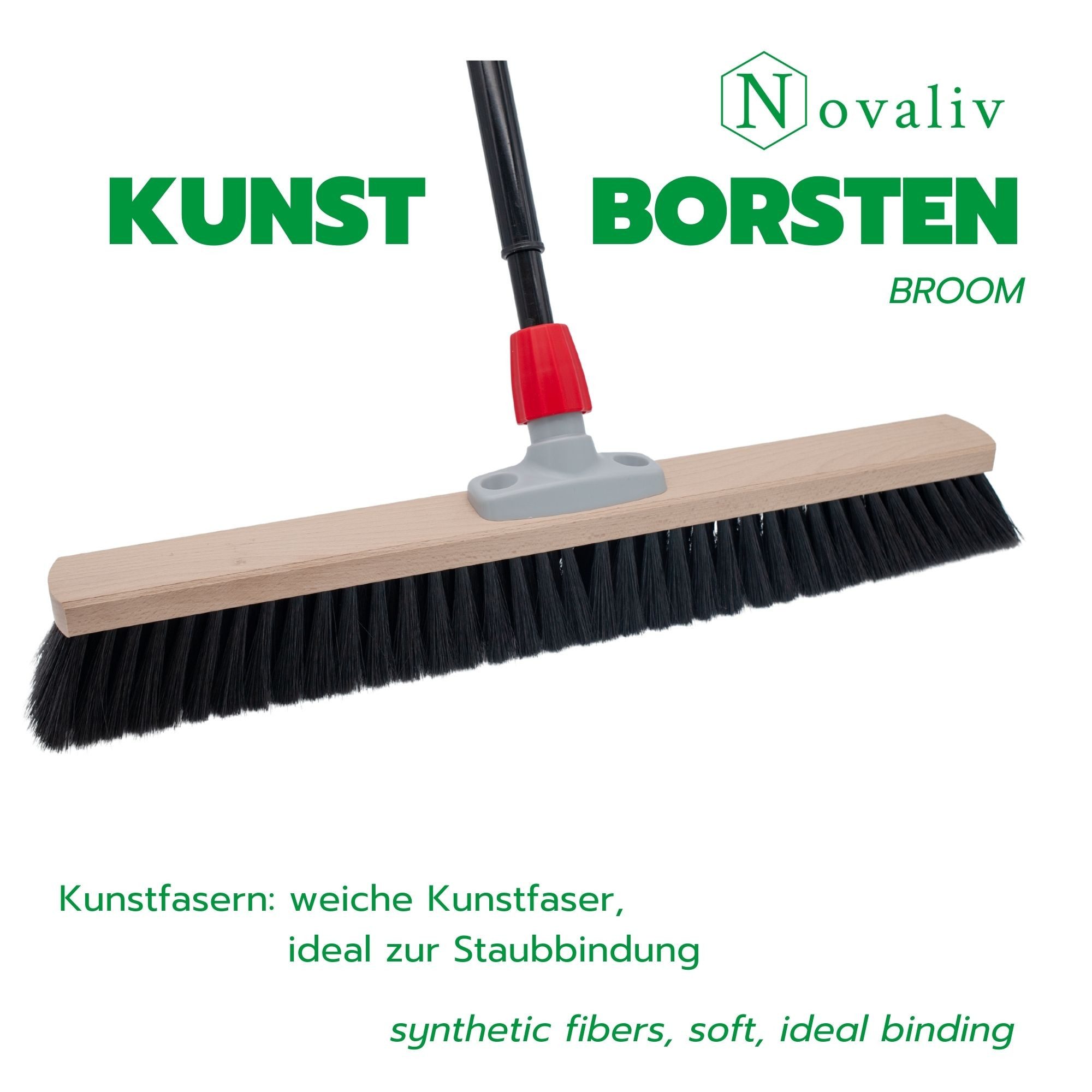 Novaliv Staubbesen - (1-St), Besenkopf mit Stiel