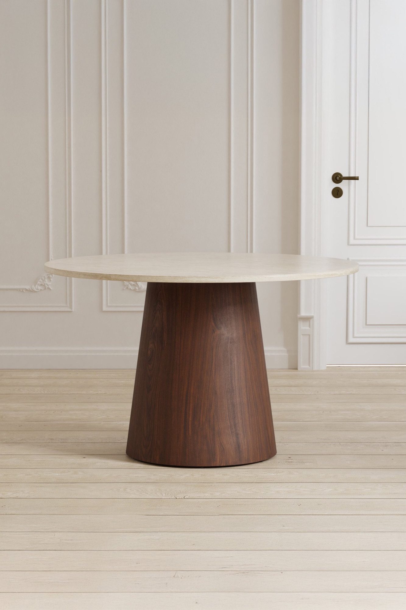 Venture Home Esstisch Lanzo, runde Esstafel für den täglichen Einsatz, Küchentisch, rund, skandinavisch, stabil (120 cm)
