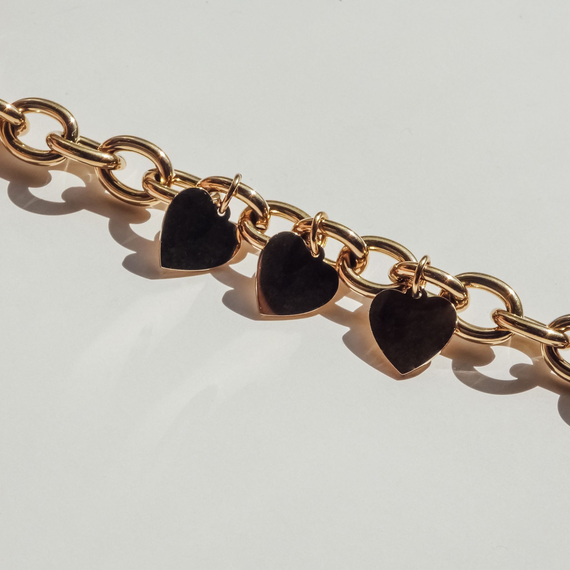 Echtzeit Armband Schmuck Geschenk Edelstahl Armkette Endless Love Herzen