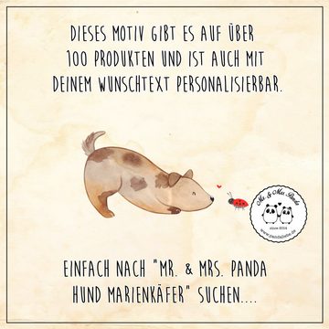 Mr. & Mrs. Panda Flachmann Hund Marienkäfer - Transparent - Geschenk, hochwertig, Flachmann, Ede, Hochwertige Gravur