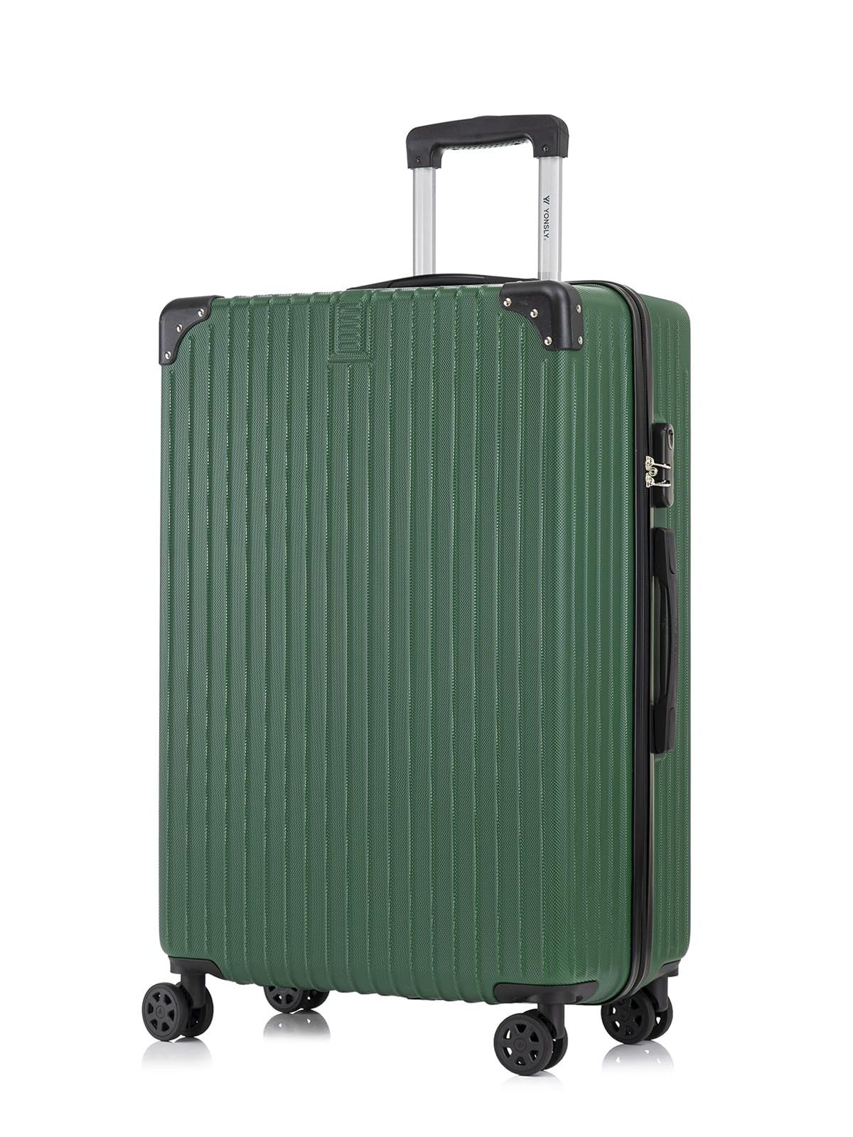 YONSLY Hartschalen-Trolley Reisekoffer ABS Hartschalen Trolley, Rollkoffer Handgepäck, 4 Rollen, Sicherheitsschloss, Weichem Gummigriff,56/66/76 cm, 45/69/99 L