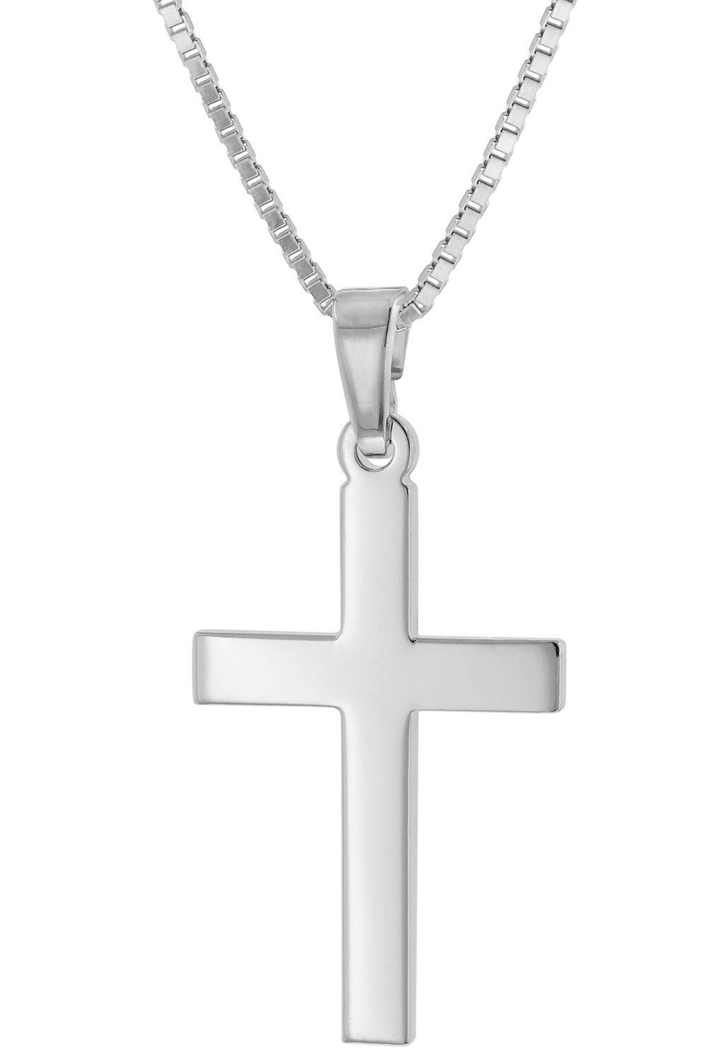 trendor Kette mit Anhänger Kreuz-Anhänger für 925 Silber mit