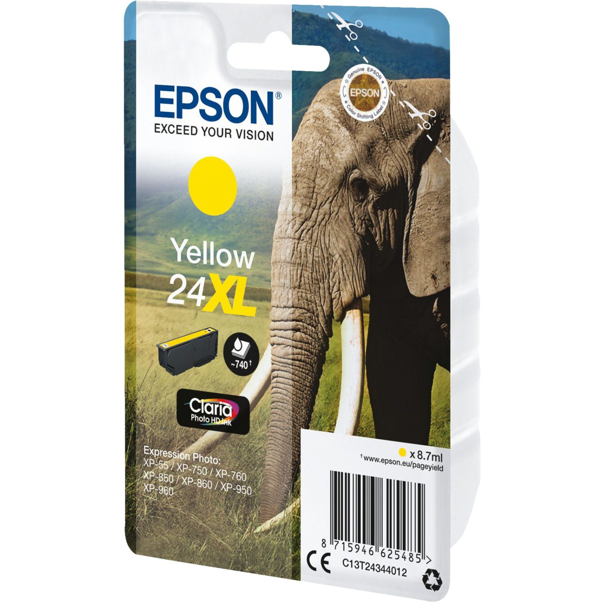 Epson Epson Tinte (Claria 24XL Tintenpatrone gelb (C13T24344012)