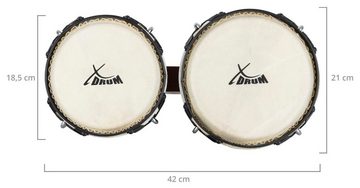 XDrum Bongo Pro - 2 Trommeln mit 6,5" (17 cm) und 7,5" (20 cm) Durchmesser