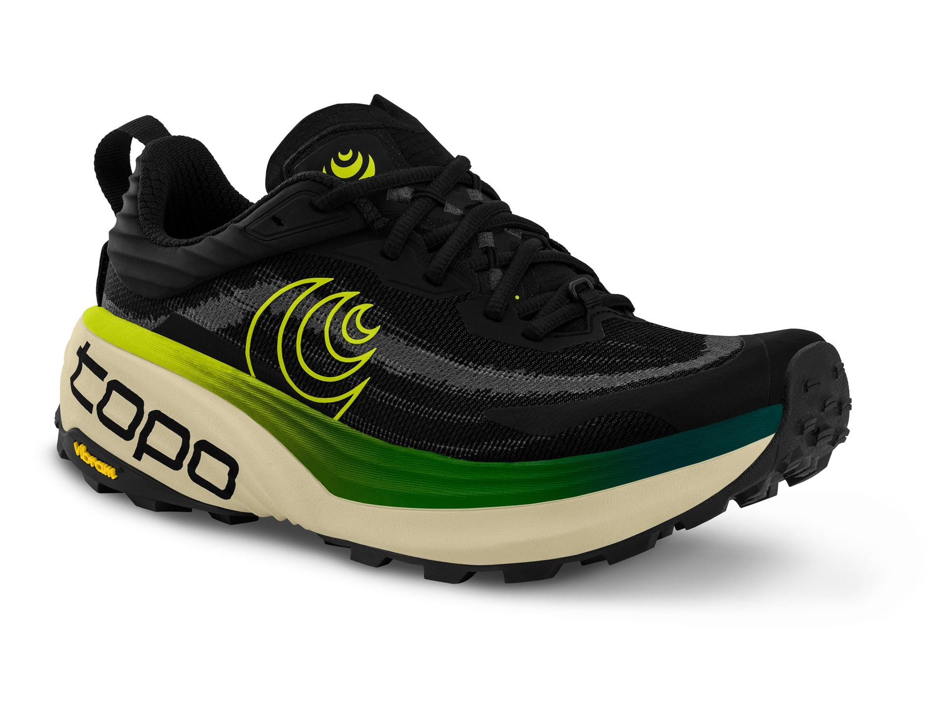 Topo Vista (Dämpfung, 5mm Sprengung) 2025 schwarz/lime Herren Laufschuh