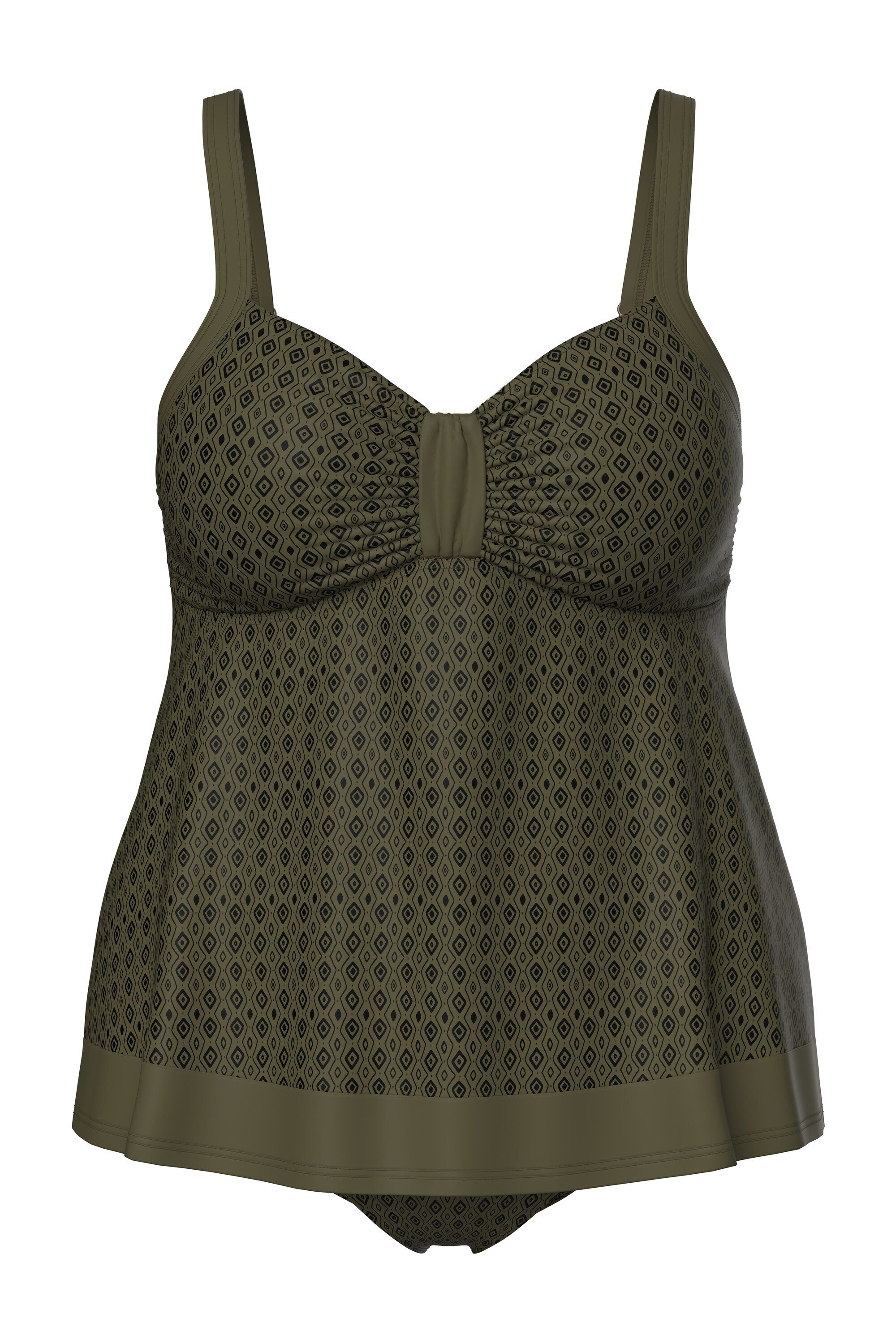 Ulla Popken Soft-BH Tankini gemustert Softcups Träger verstellbar