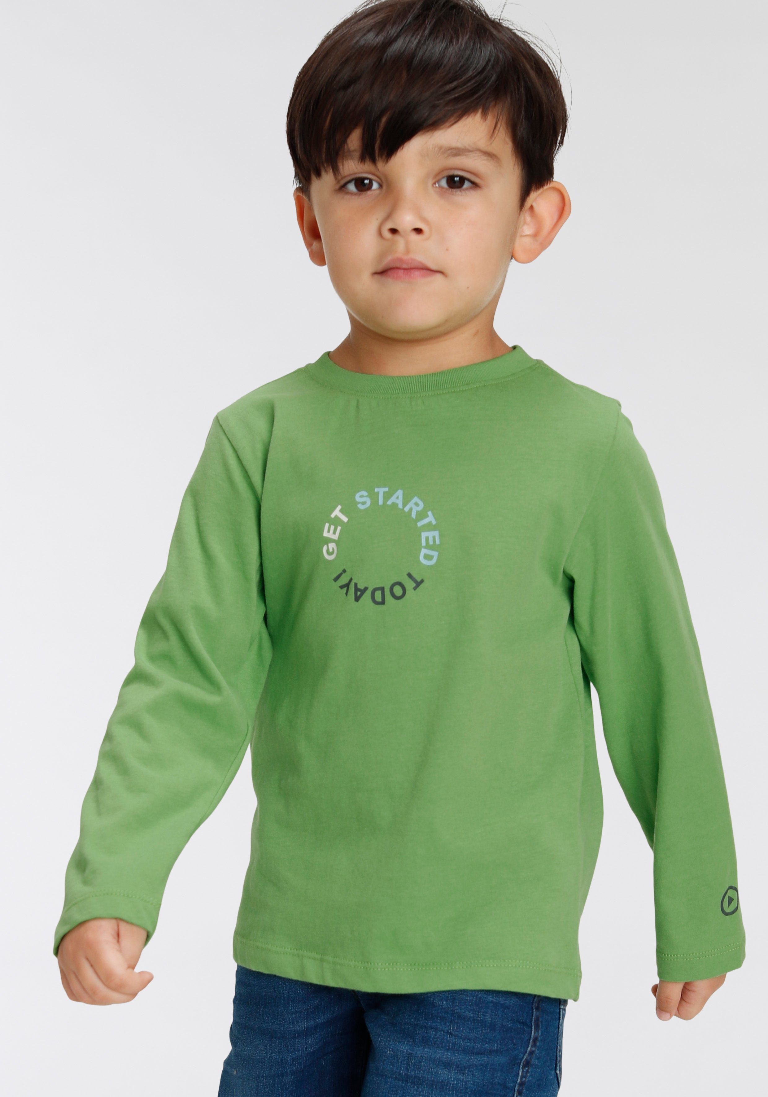 KIDSWORLD Langarmshirt (Packung, TODAY 2er-Pack) GET STARTED 2-tlg