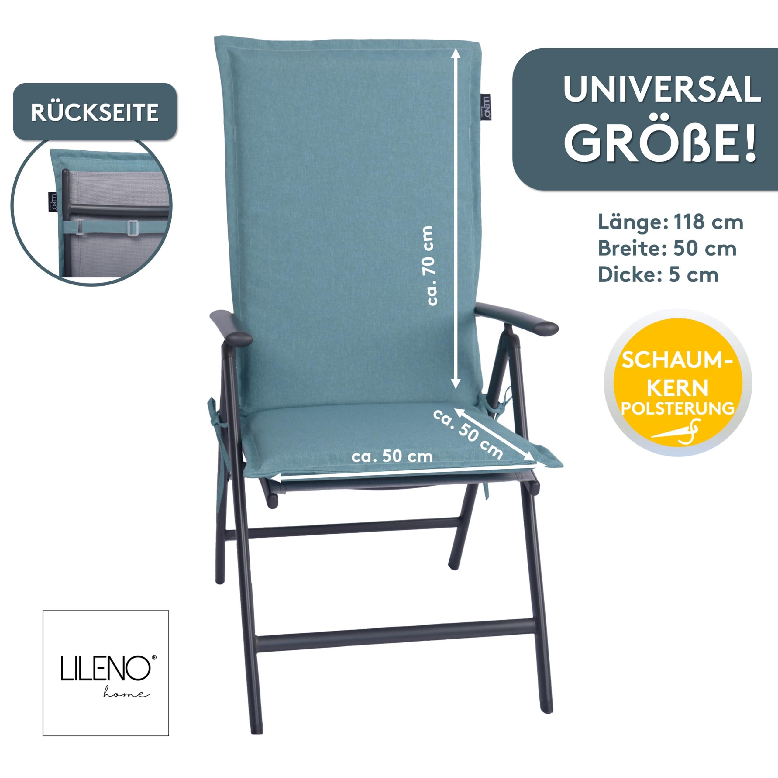 LILENO HOME Hochlehnerauflage Gartenstuhl Auflage, bequeme günstig online kaufen