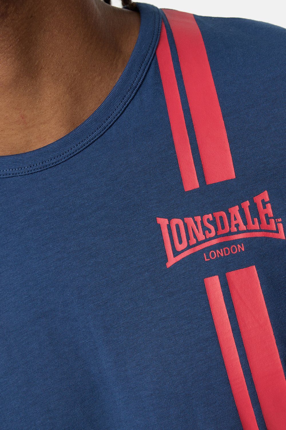 INVERBROOM Lonsdale Navy/Red T-Shirt