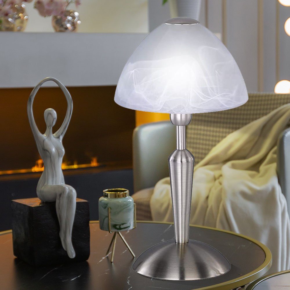 Nachttischleuchte Tischleuchte, Tischlampe Dimmer LED Fernbedienung RGB Warmweiß, Farbwechsel, inklusive, etc-shop Tischleuchte Leuchtmittel LED