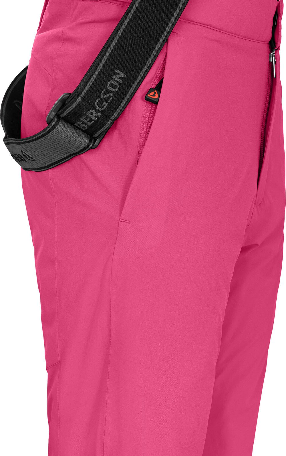 Bergson Skihose PELLY Kinder Skihose, wattiert, 20000 mm Wassersäule, Normalgrößen, pink