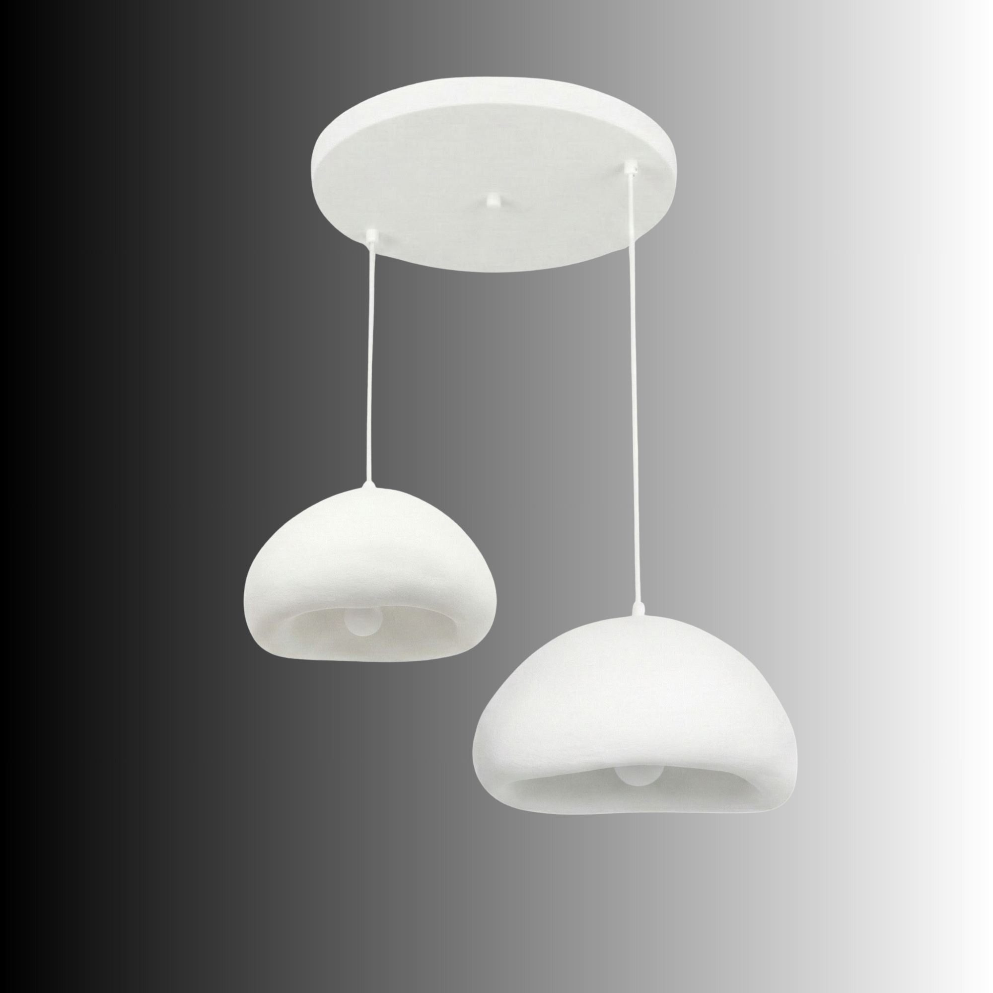 Opviq Pendelleuchte Loval, höhenverstellbar, boho deco, ohne Leuchtmittel, Fiberglas-Schirme,Hängelampe E27,Essplatzbeleuchtung