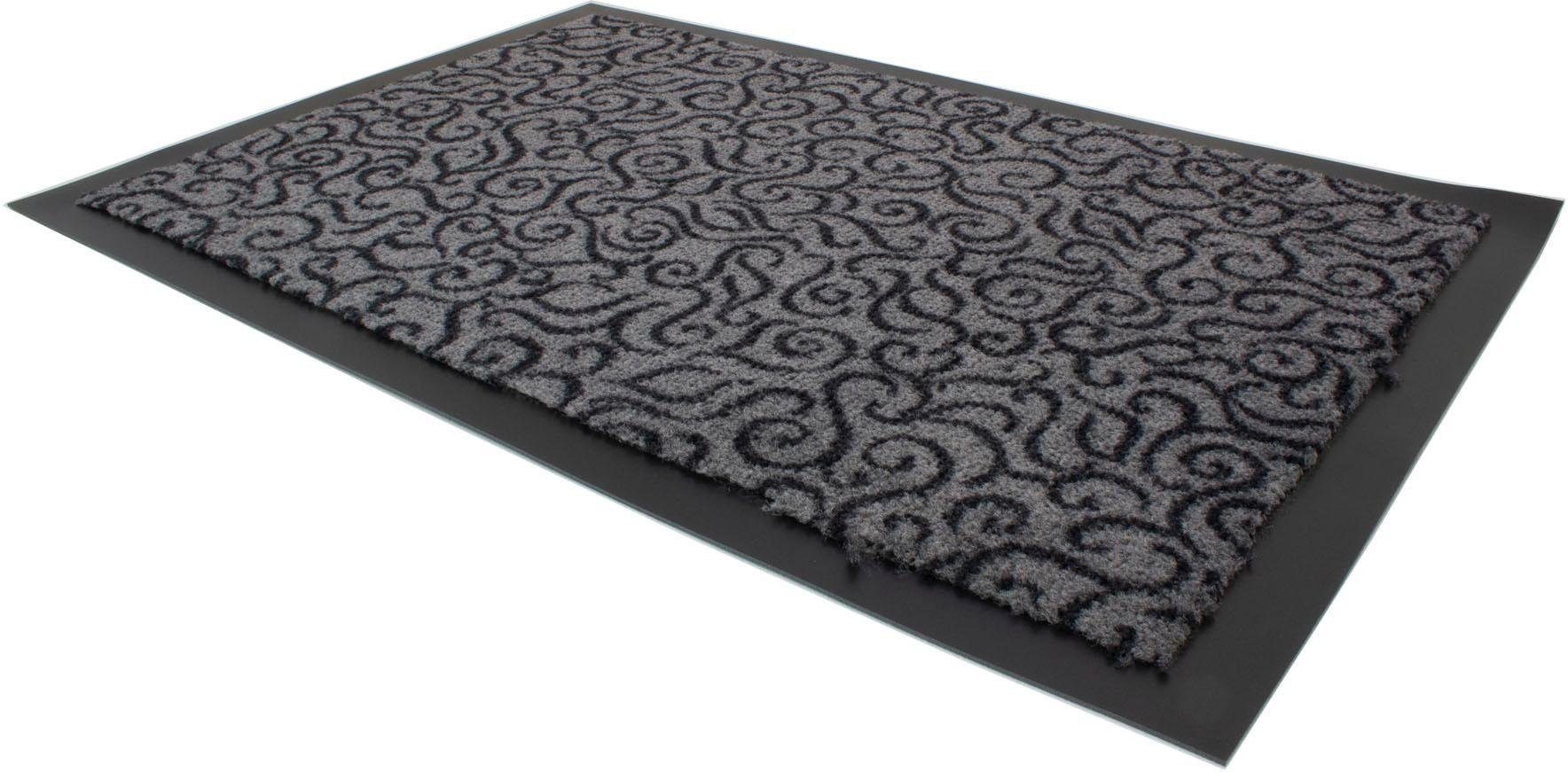in 6 grau Outdoor Fußmatte rechteckig, BRASIL, In- Textil, geeignet, Primaflor-Ideen und Höhe: waschbar mm, Schmutzfangmatte,