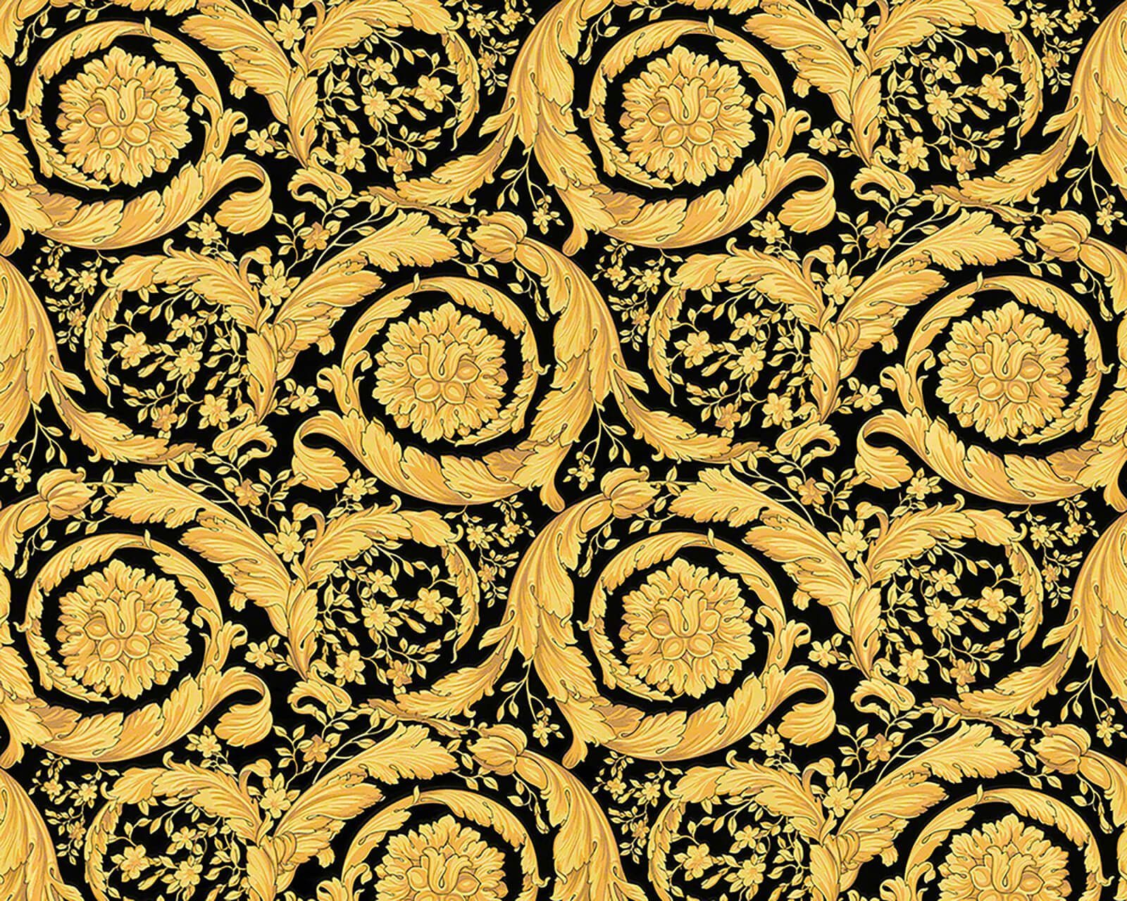 KUNSTLOFT Vliestapete Versace Flowers 2 0.7x10.05 m, Leicht glänzend, lichtbeständige Design Tapete