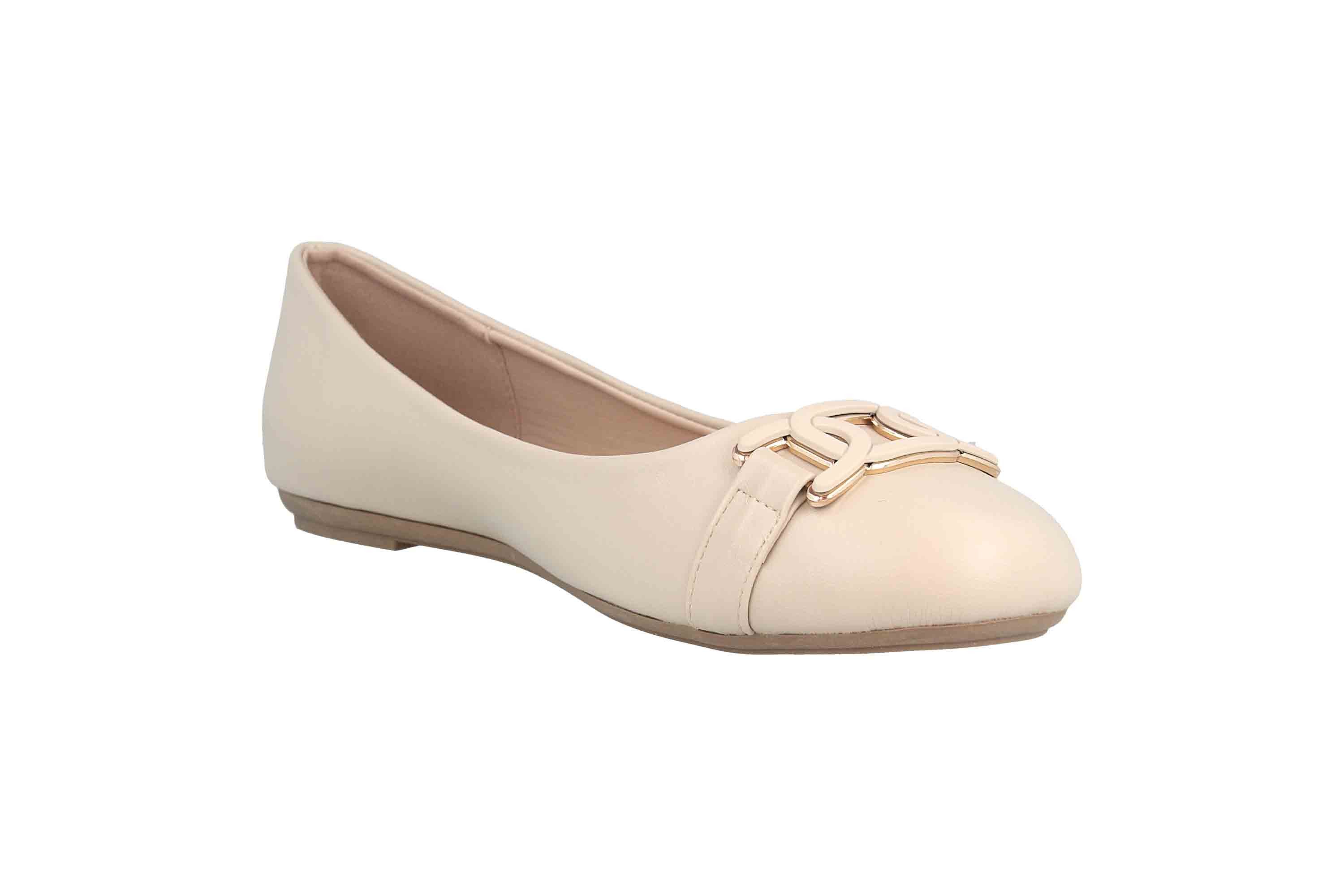 Fitters Footwear 2BB0882004 Beige PU Ballerina – Bild 5 von 5