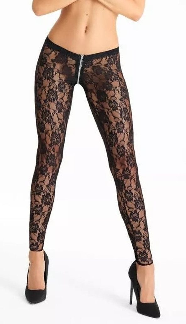 7Heaven Leggings Spitzenleggings mit 2-Wege-Reißverschluss
