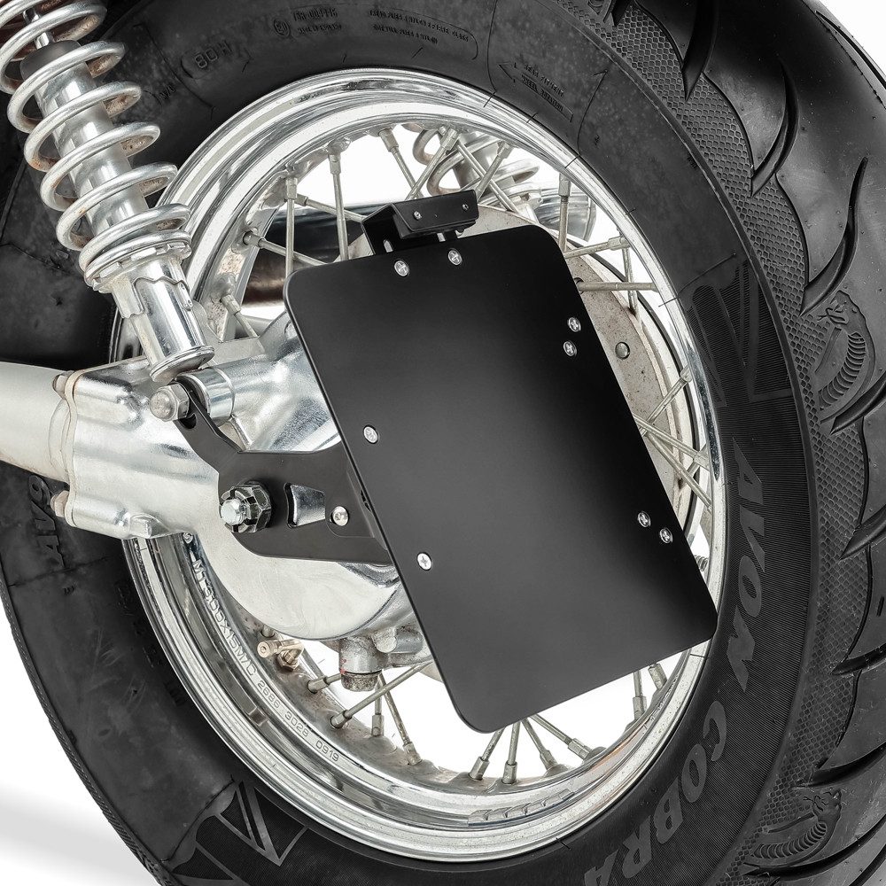 Craftride Kennzeichenhalter Seitlicher Kennzeichenhalter für Yamaha XV 535/ 1100 Virago # schwarz