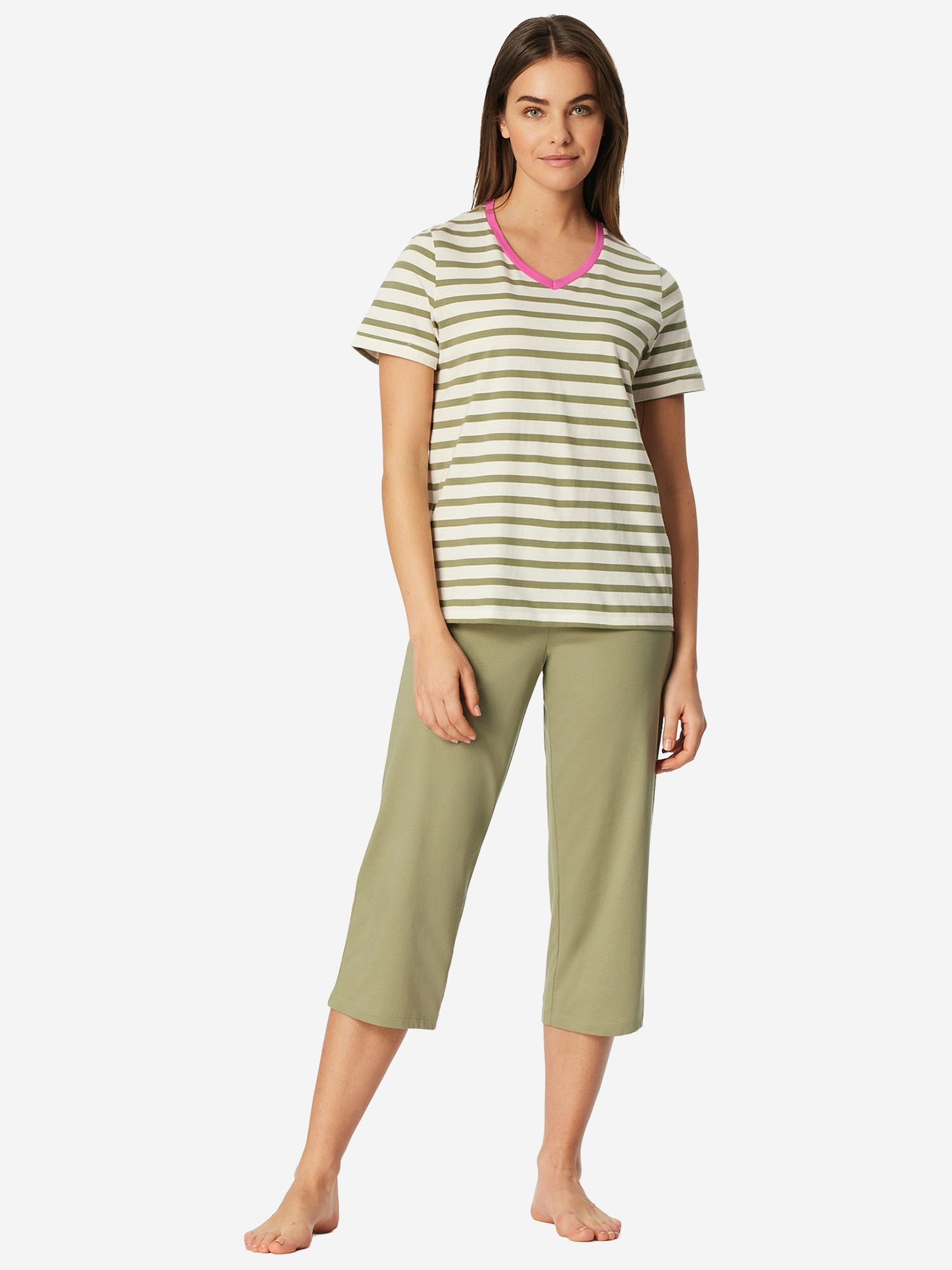 Schiesser Pyjama Casual Essentials (2 tlg) Schlafanzug, Pyjama Set, Nachtwä günstig online kaufen