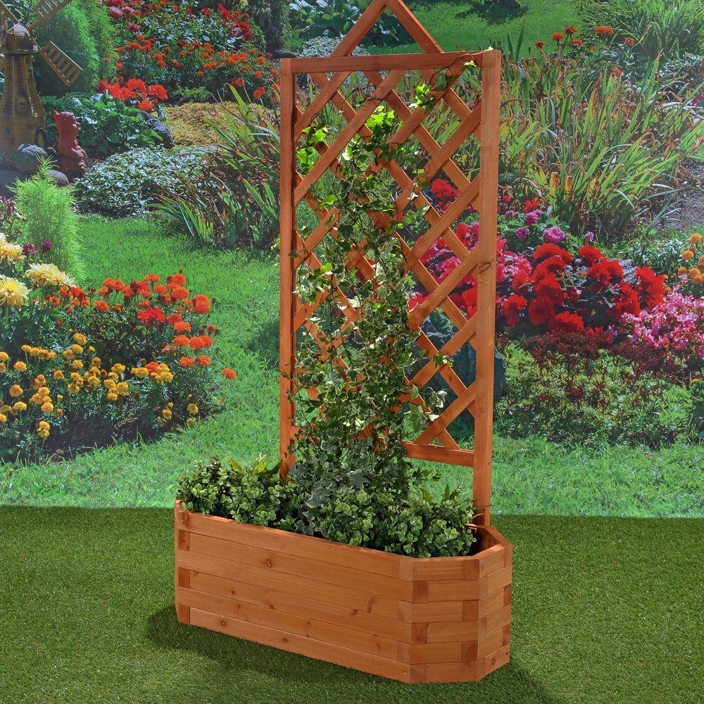 Melko Rosenbogen Rosengitter Spalier mit Blumenkasten günstig online kaufen