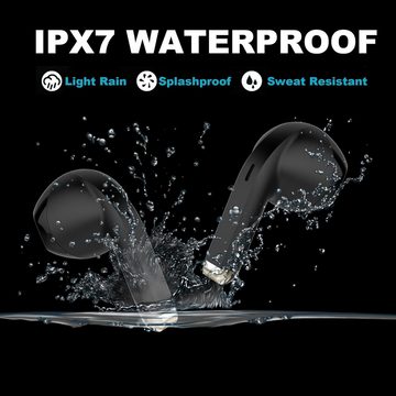 Wnaldc mit 4 Mikrofone, IPX7 Wasserdicht In-Ear-Kopfhörer (Bluetooth 5.3 & Klangqualität: Stabiler Chip, 14-mm-Lautsprecher und AAC-Technologie für beeindruckenden Bass und verlustfreien Klang., mit Automatisches Koppeln & schnelle Verbindung, Störungsfreie Anrufe)