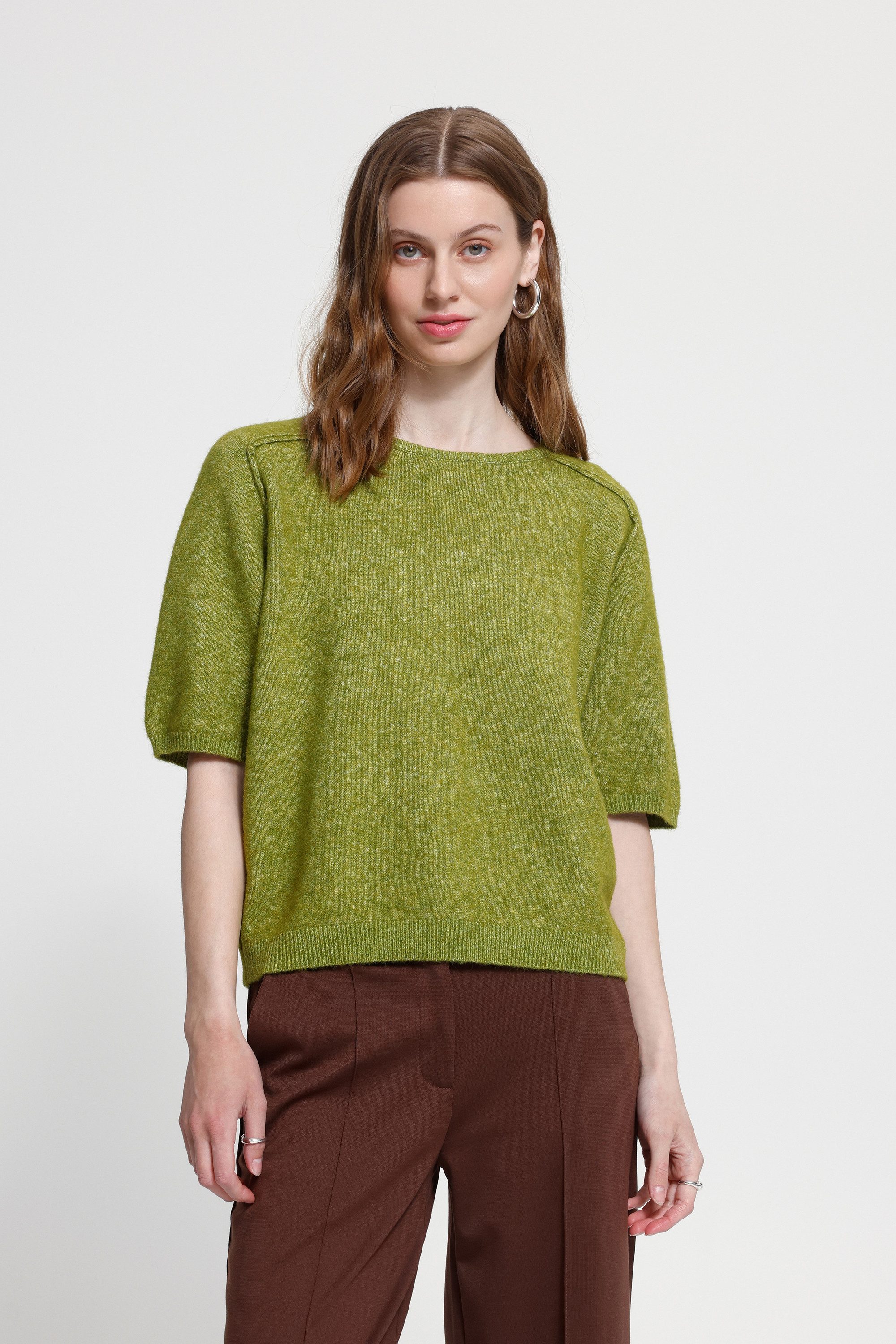 ICHI Strickpullover Kurzarm-Bluse IHDASILA