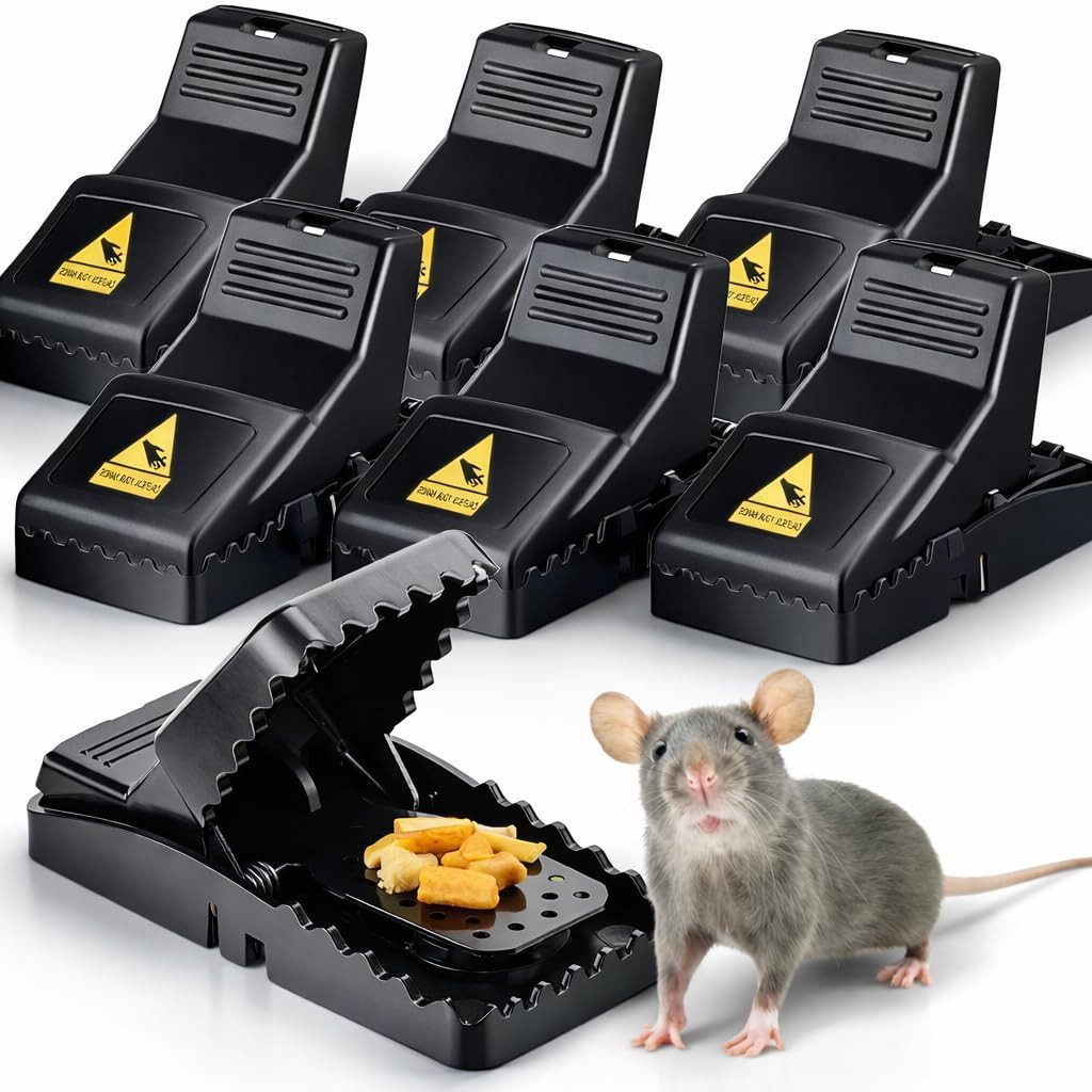 Fallax® Schlagfalle 6X Schlagfalle Mausefalle - wiederverwendbar schwarz