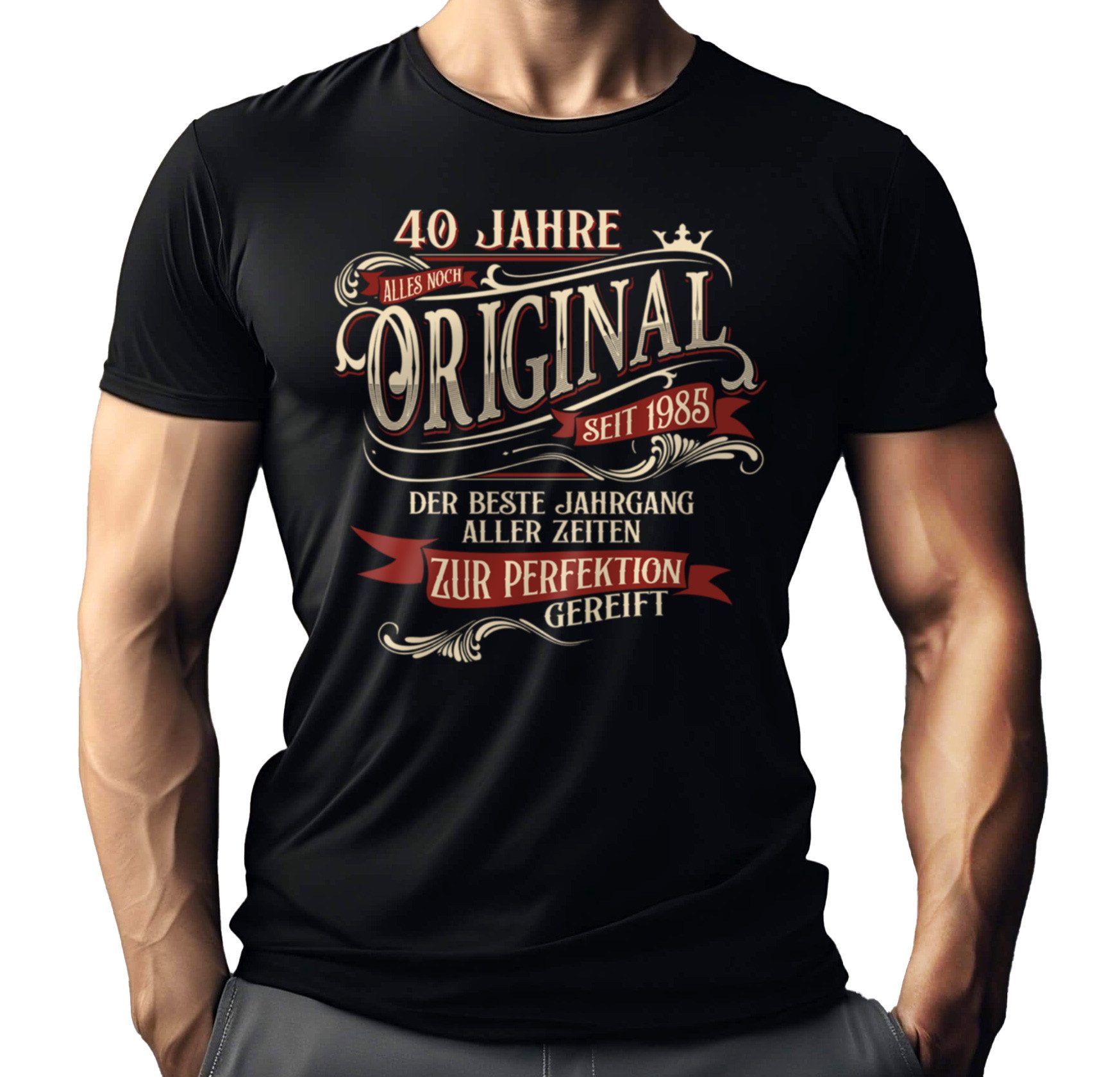 LOBO NEGRO® T-Shirt als Geschenk zum 40. Geburtstag - zur Perfektion gereift seit 1985