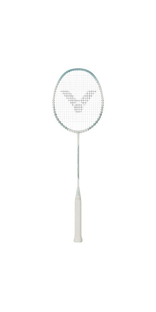 VICTOR Badmintonschläger Auraspeed 9 R (ausgewogen/flexibel) weiss/grün - besaitet, Gewichtsklasse: 4U/G5