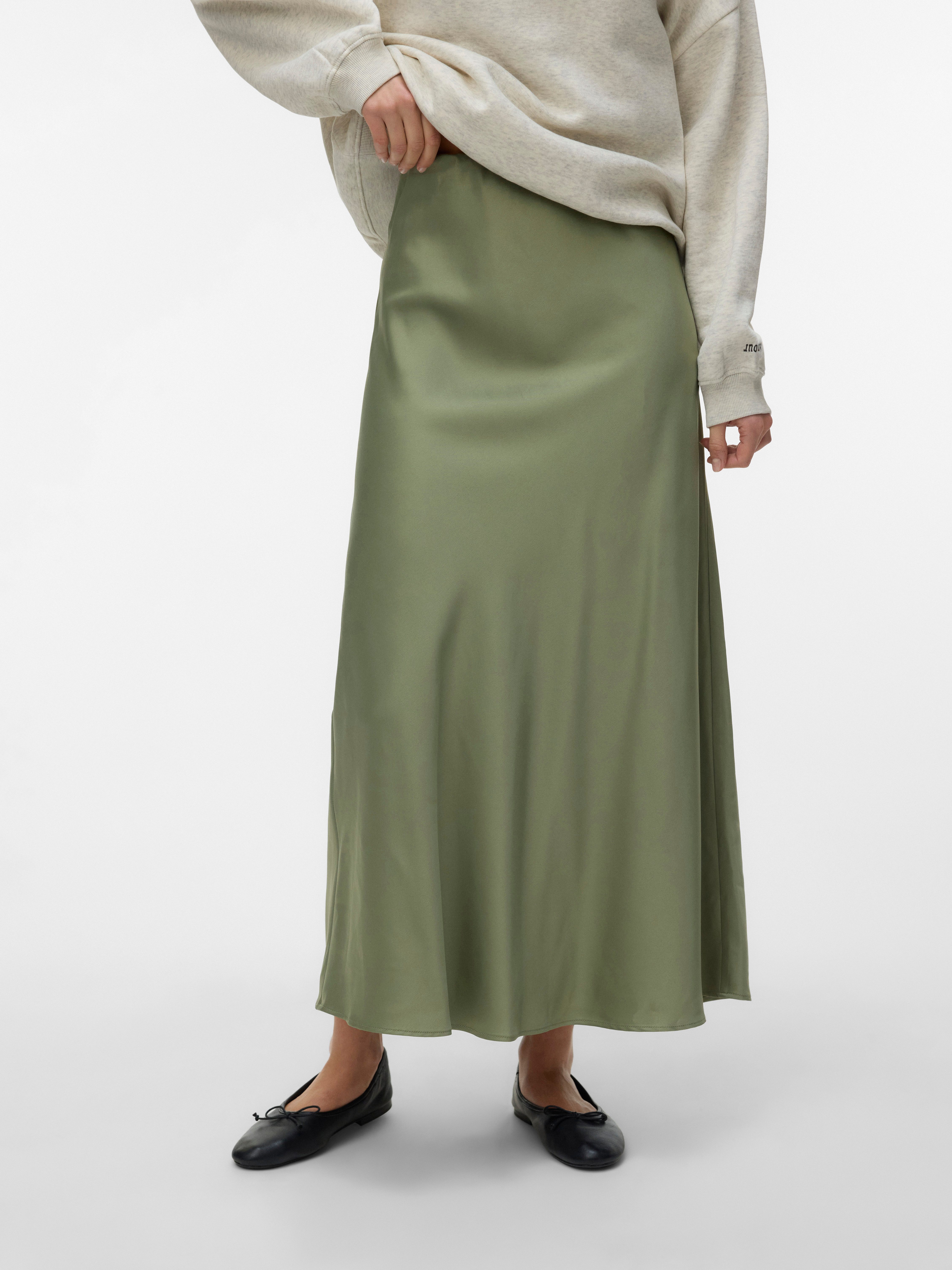 Vero Moda A-Linien-Rock VMMERLE ANKLE SKIRT WVN GA NOOS Kunstfaser