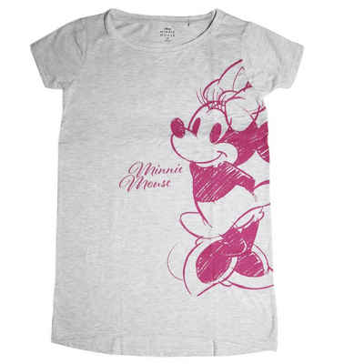 Disney Pyjamaoberteil Disney Minnie Maus Damen kurzarm Schlafshirt Nachthemd Gr. XS bis XL