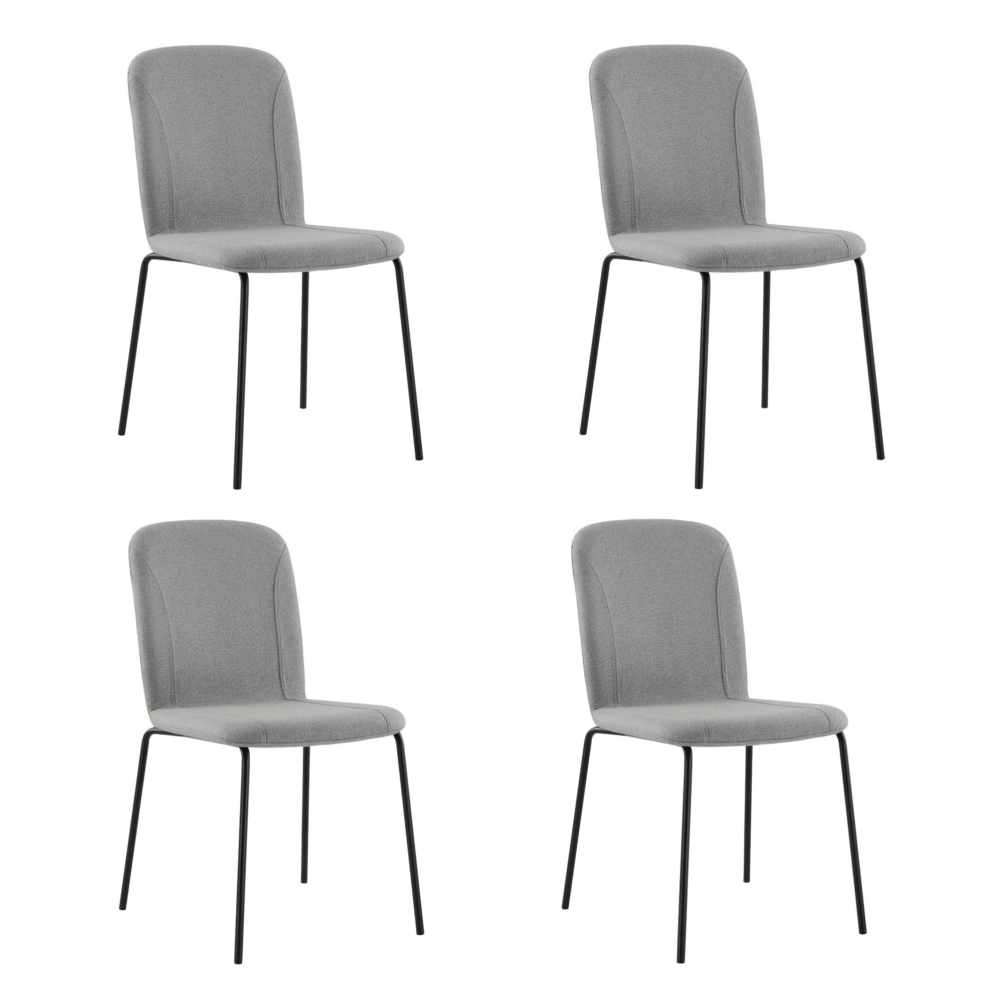 CHITA Polsterstuhl (Set, 4 St), 4-Fuß-Stuhl, Stapelstuhl, Esszimmerstuhl, M günstig online kaufen