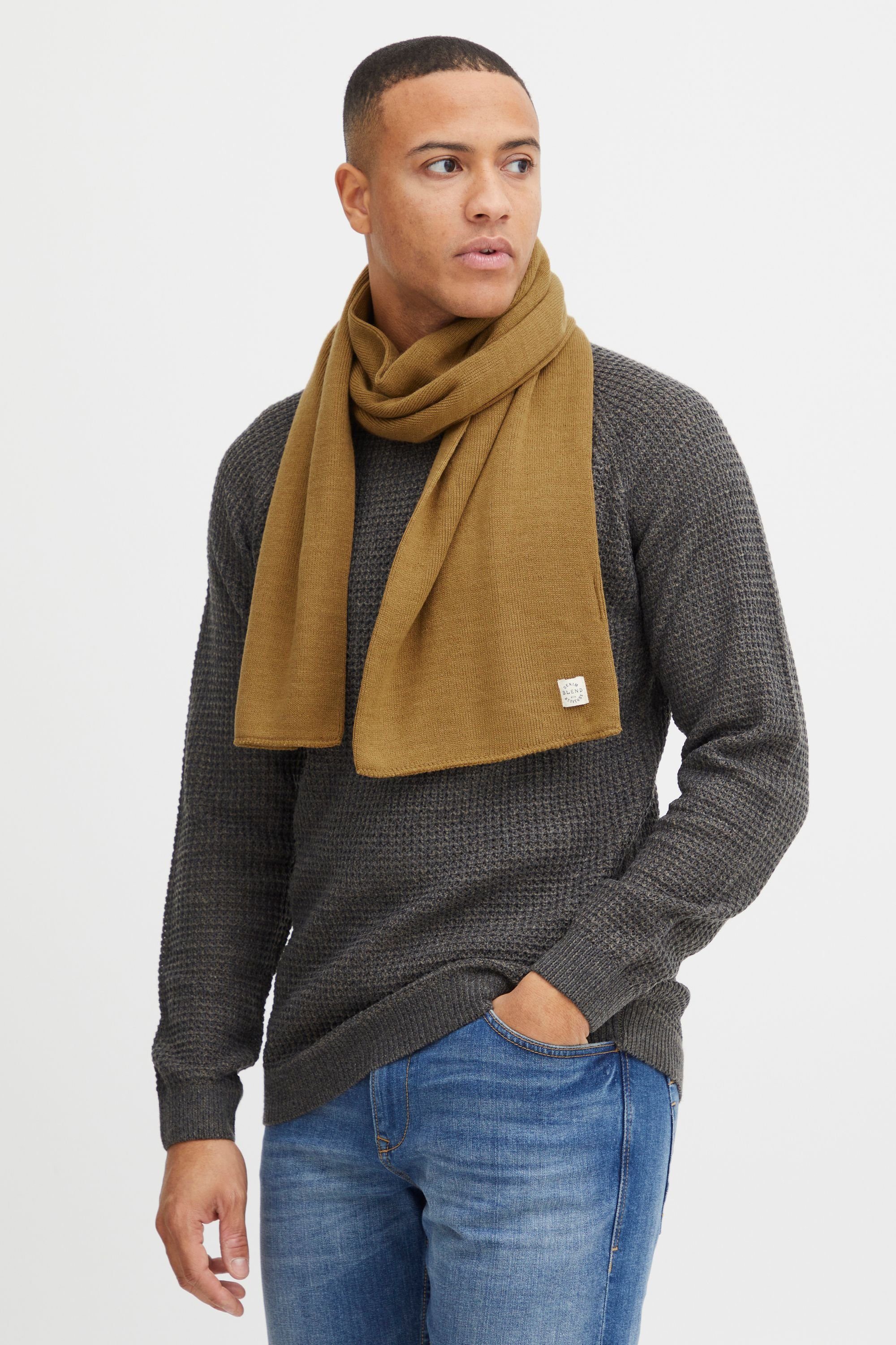 Blend Strickschal BHScar, Schal mit Logobadge günstig online kaufen