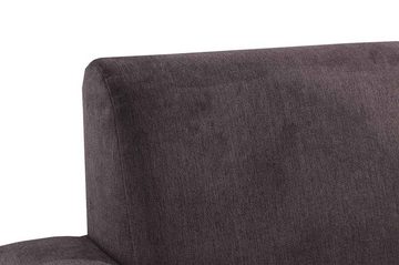 Iwaniccy 3-Sitzer Sofa JULIA, B 201 cm, Dunkelbraun, Mikrofaserbezug, mit 2 Zierkissen