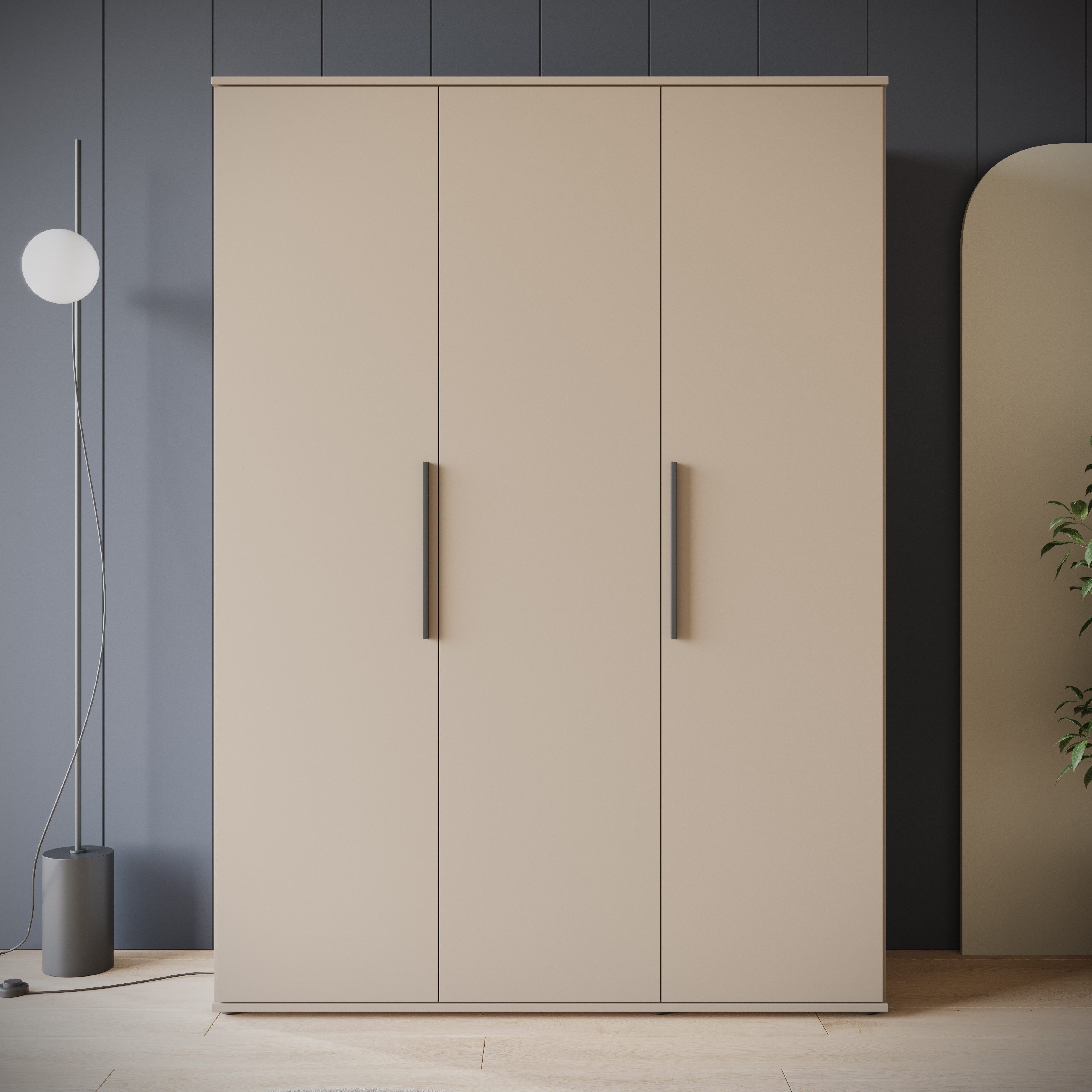 INOSIGN Kleiderschrank "LAGOS Wäscheschrank, Garderobe, schwarze Griffe, Ma günstig online kaufen
