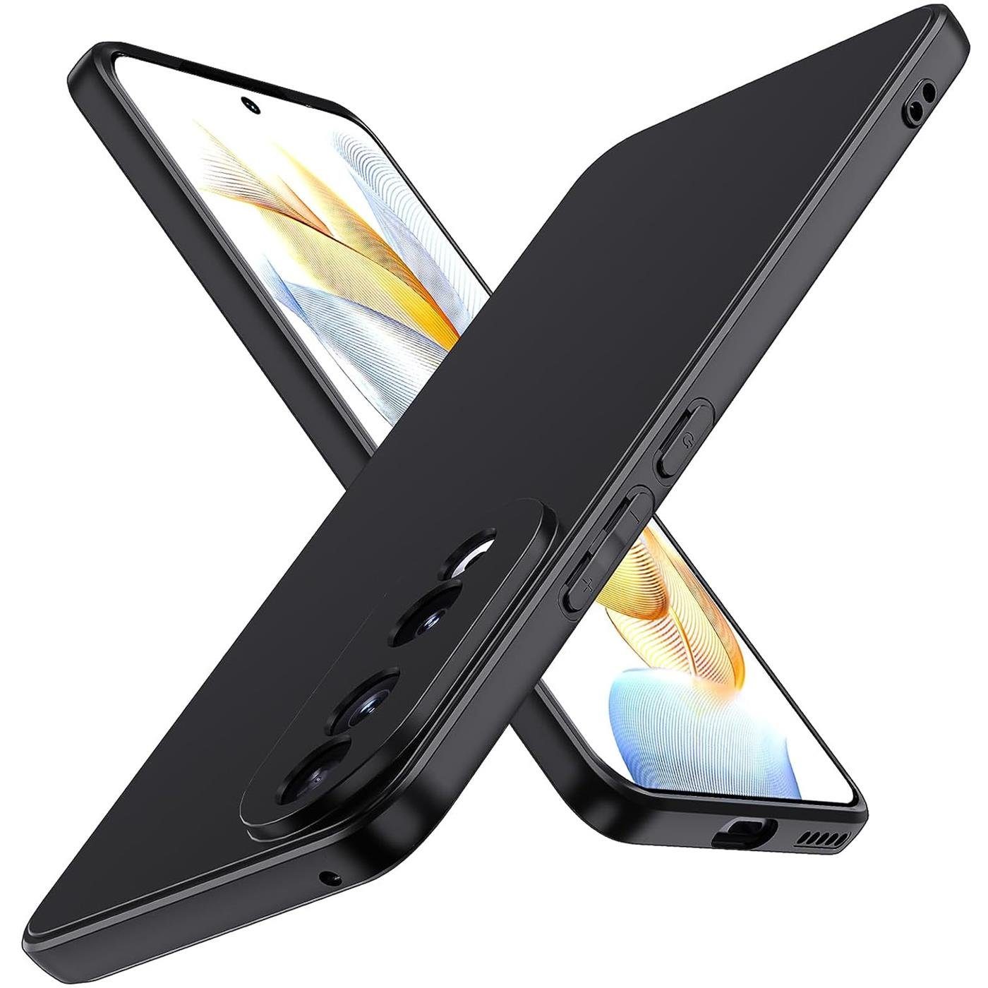 CoolGadget Handyhülle Black Series Handy Hülle für Honor 90 5G 6,7 Zoll, Edle Silikon Schlicht Robust Schutzhülle für Honor 90 Hülle