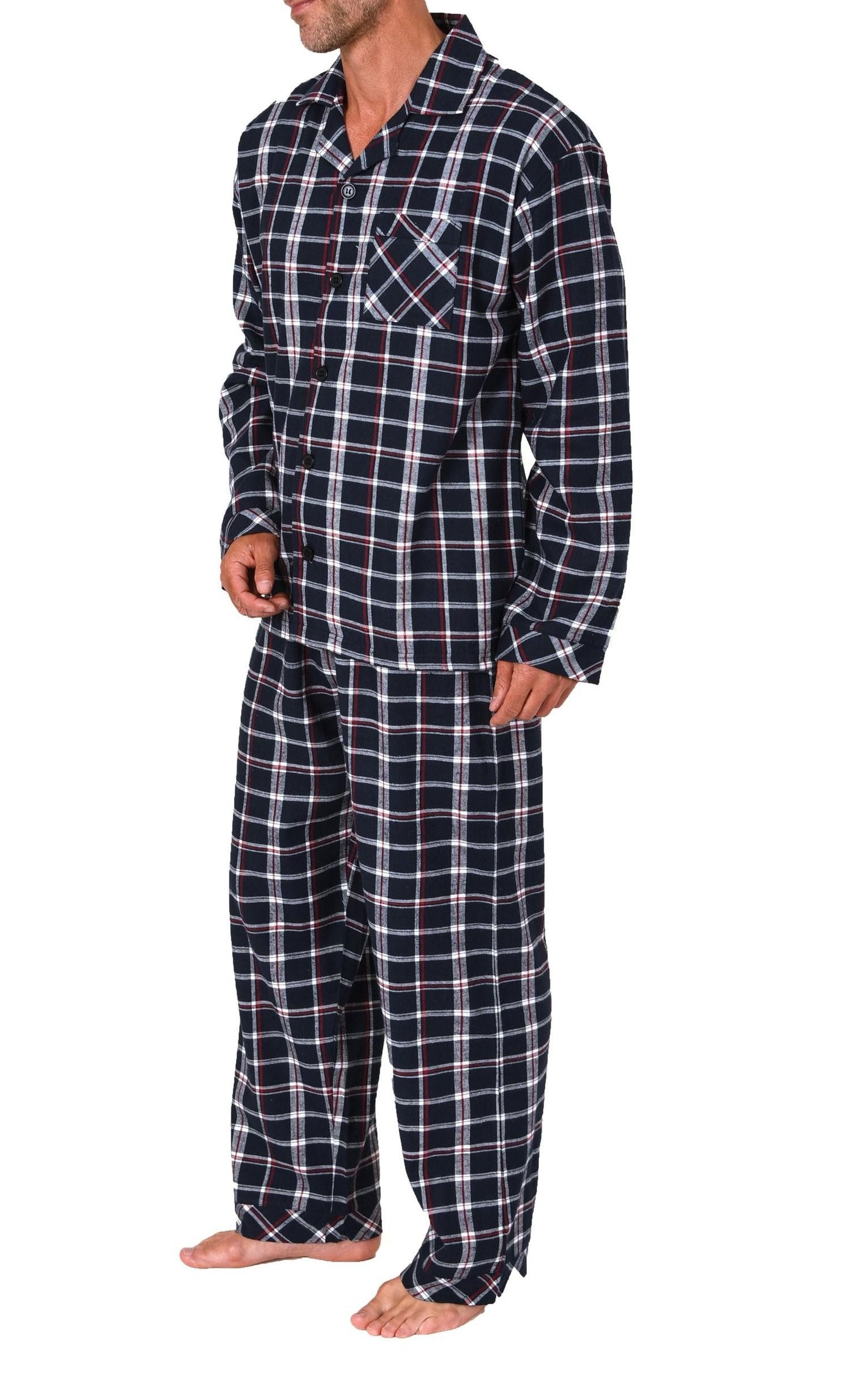 Normann Pyjama Normann Herren Flanell Schlafanzug Pyjama - auch in Übergröß günstig online kaufen