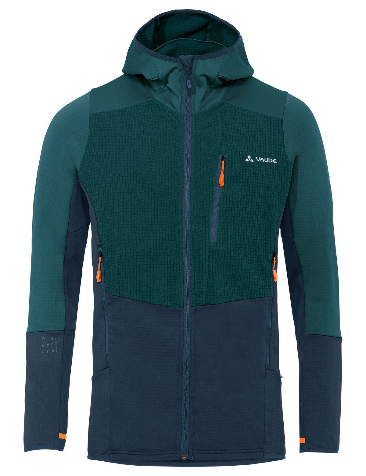 VAUDE Outdoorjacke Men's Monviso Hooded Grid Fleece Jacket (1-St) Klimaneutral kompensiert mallard green