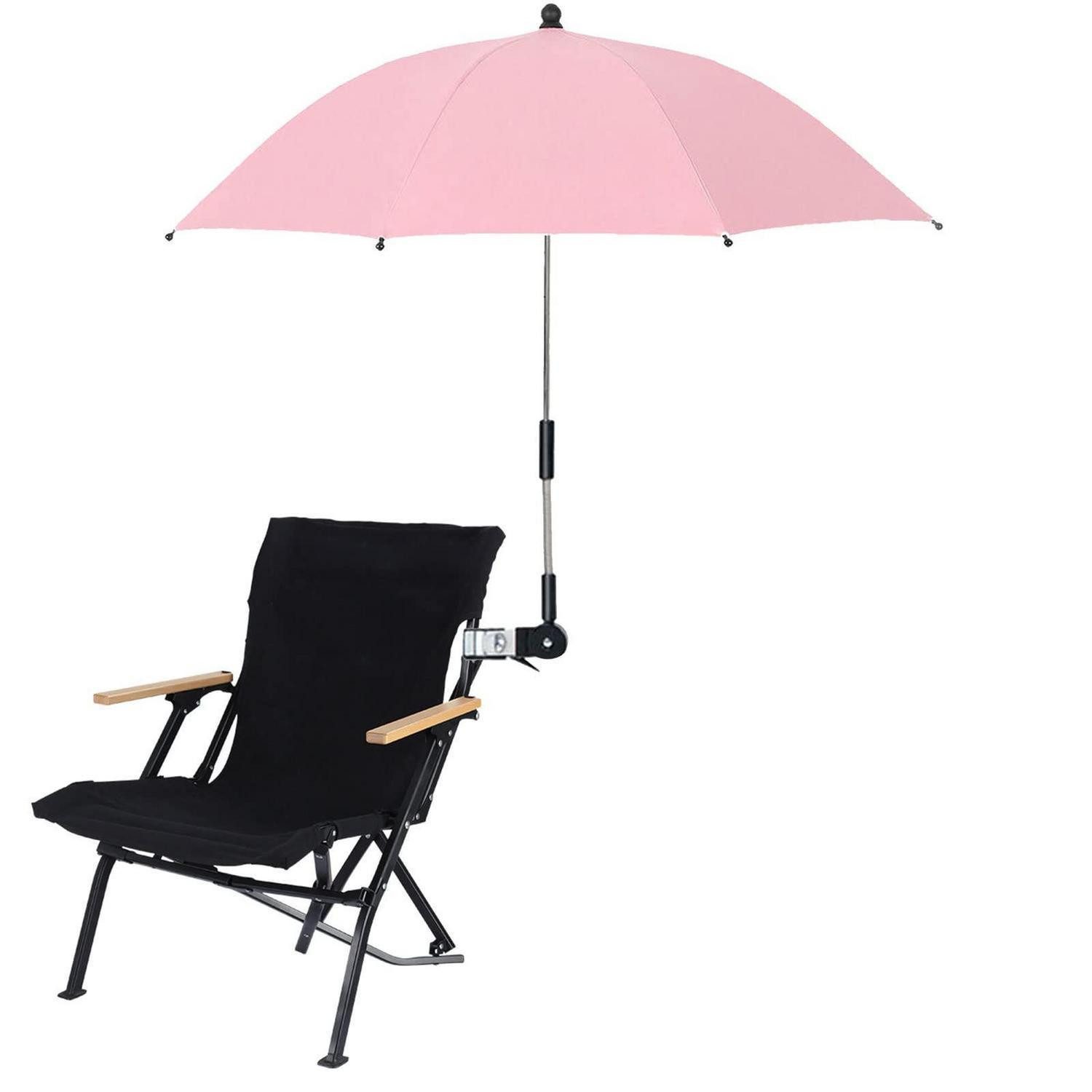 LuxusKollektion Sonnenschirm Sonnenschirm mit Klemme Rosa UV-Schutz