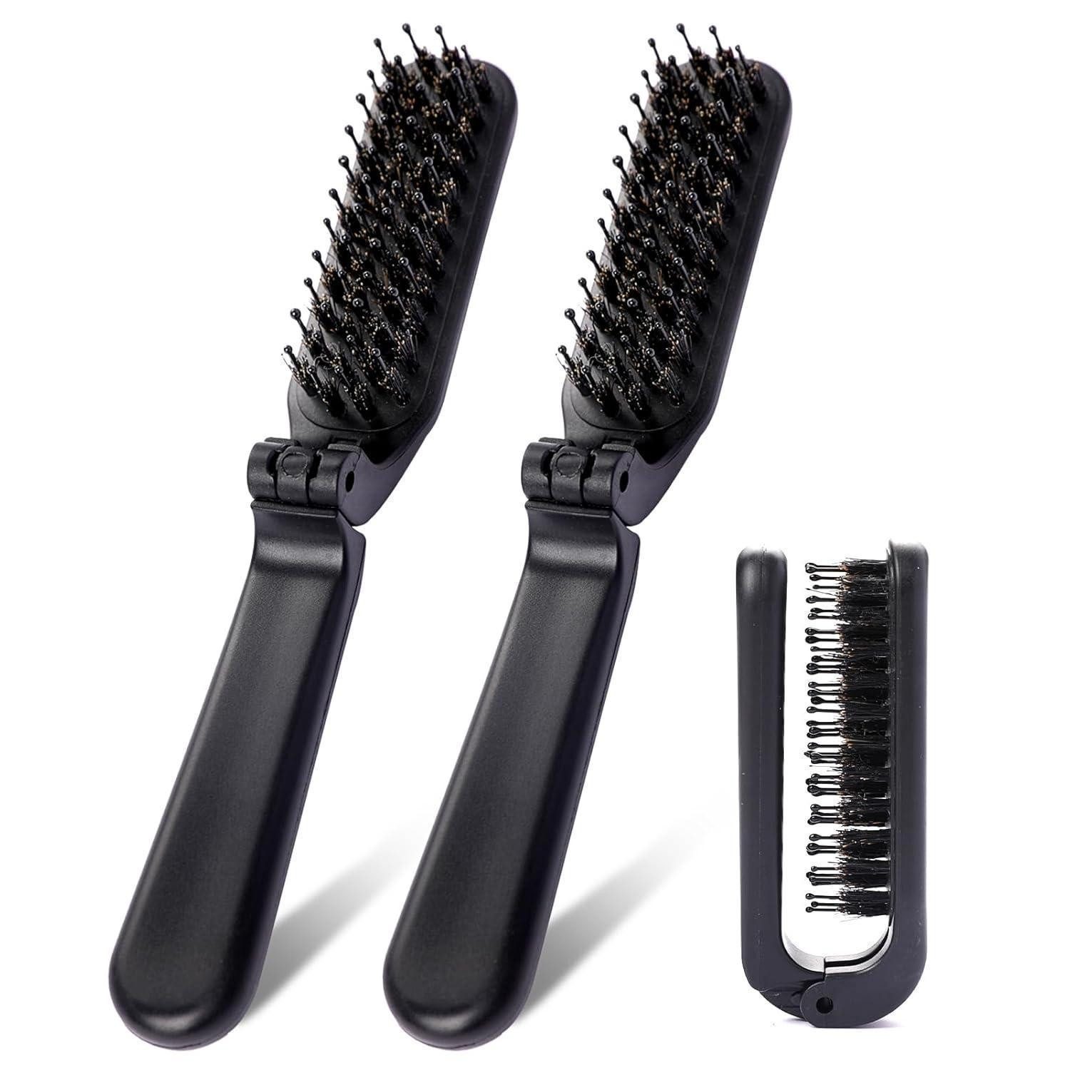 LuxusKollektion Haarbürste Faltbare Haarbürste 2er Pack tragbar Reise Haarbürste