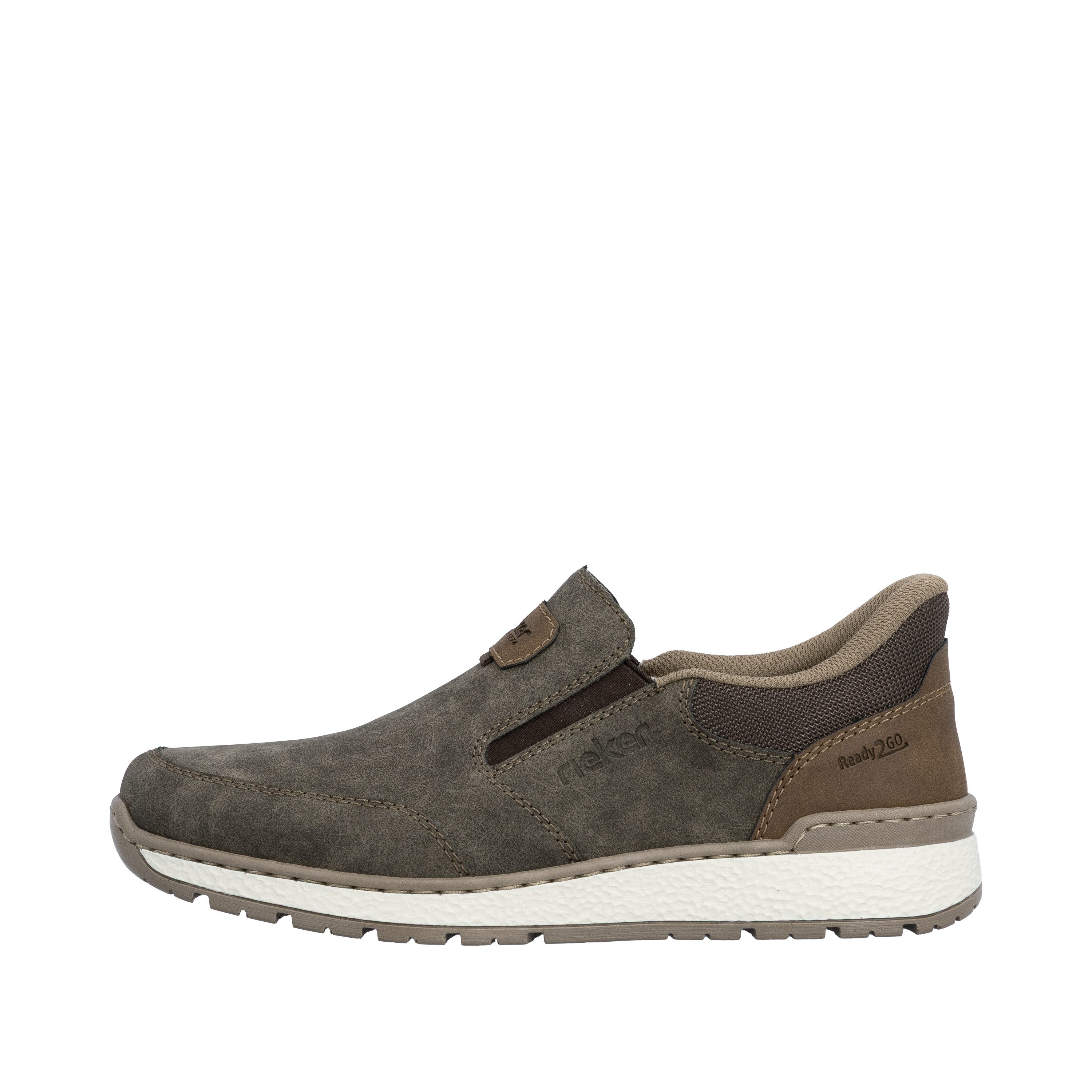 Rieker Ready2GO Slipper Schlupfschuh, Halbschuh, Slip-on Sneaker mit Stretcheinsätze