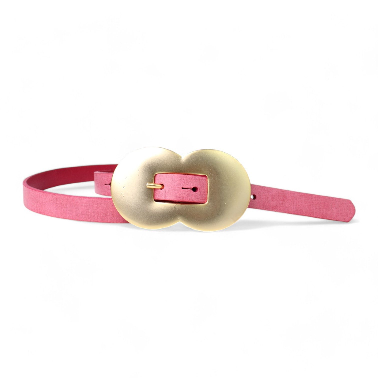 FRONHOFER Taillengürtel Damen Vollleder schmal (1-St) 2 cm, Schmuckschnalle, gold