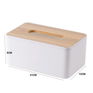 Daisred Papiertuchbox Kosmetiktücher Box aus Holz 21x13x9cm (1 St)