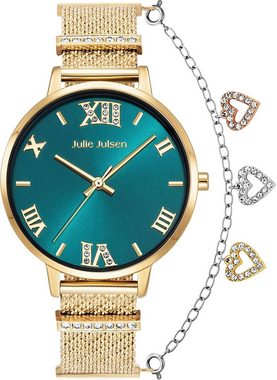 Julie Julsen Quarzuhr Julie Julsen Charming Roman Gold Emerald, JJW1411YGME-36-2