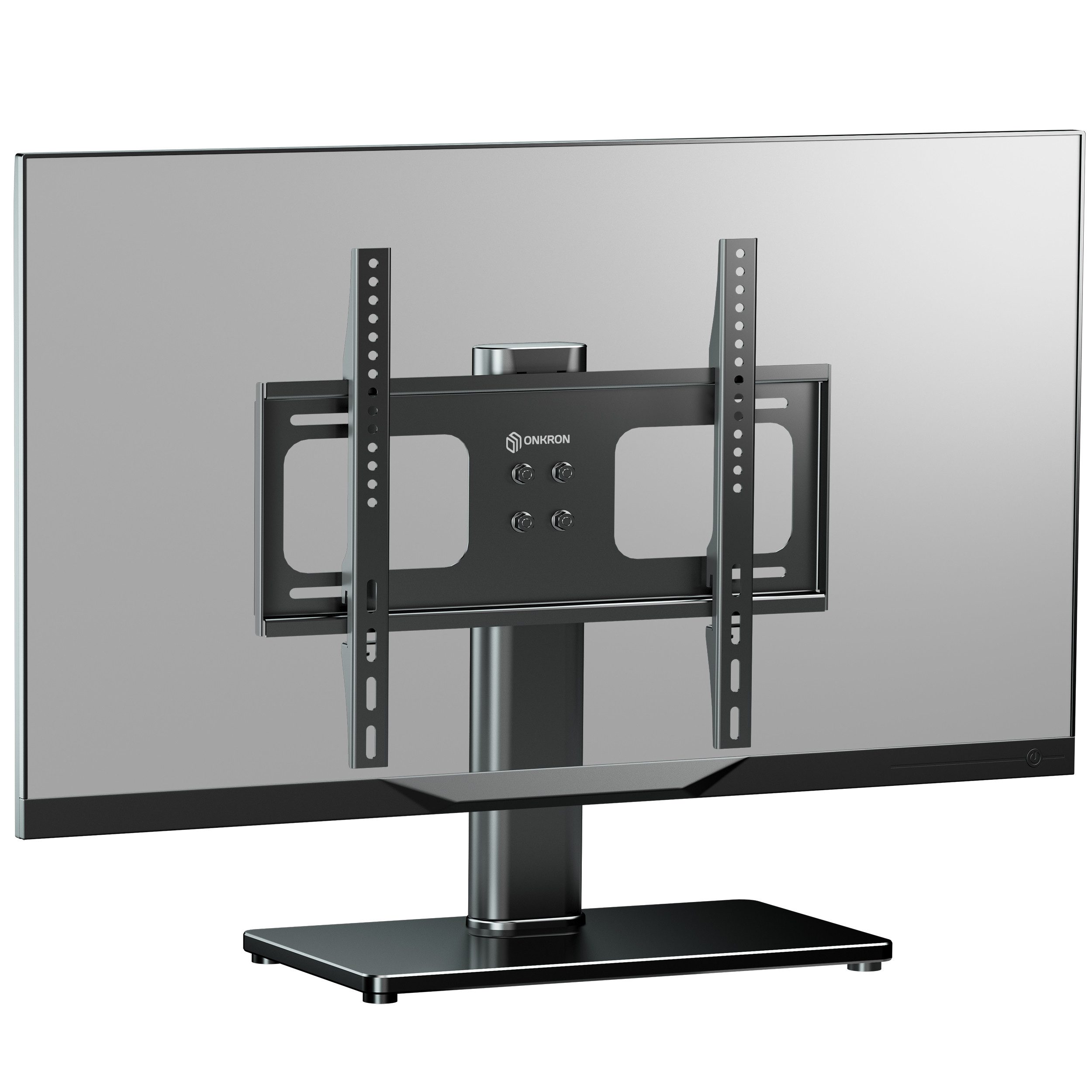 ONKRON TV Tisch Standfuss, TV Ständer, TV Halterung 26"-55" bis 30 kg, VESA TV-Standfuß, (bis 55,00 Zoll, TV Standfuss, TV Standfuss, höhenverstellbar, für Monitore und Bildschirme)