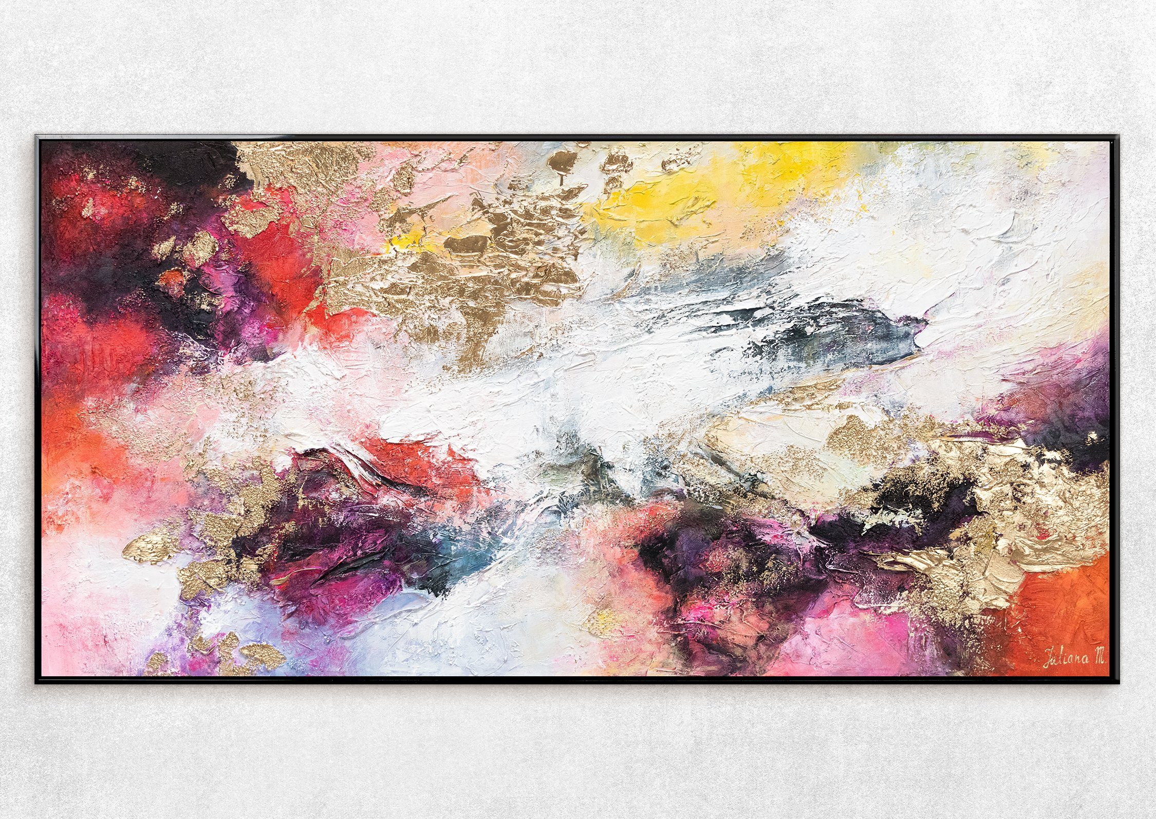 YS-Art Gemälde Heller Garten, Abstrakte Bilder, günstig online kaufen
