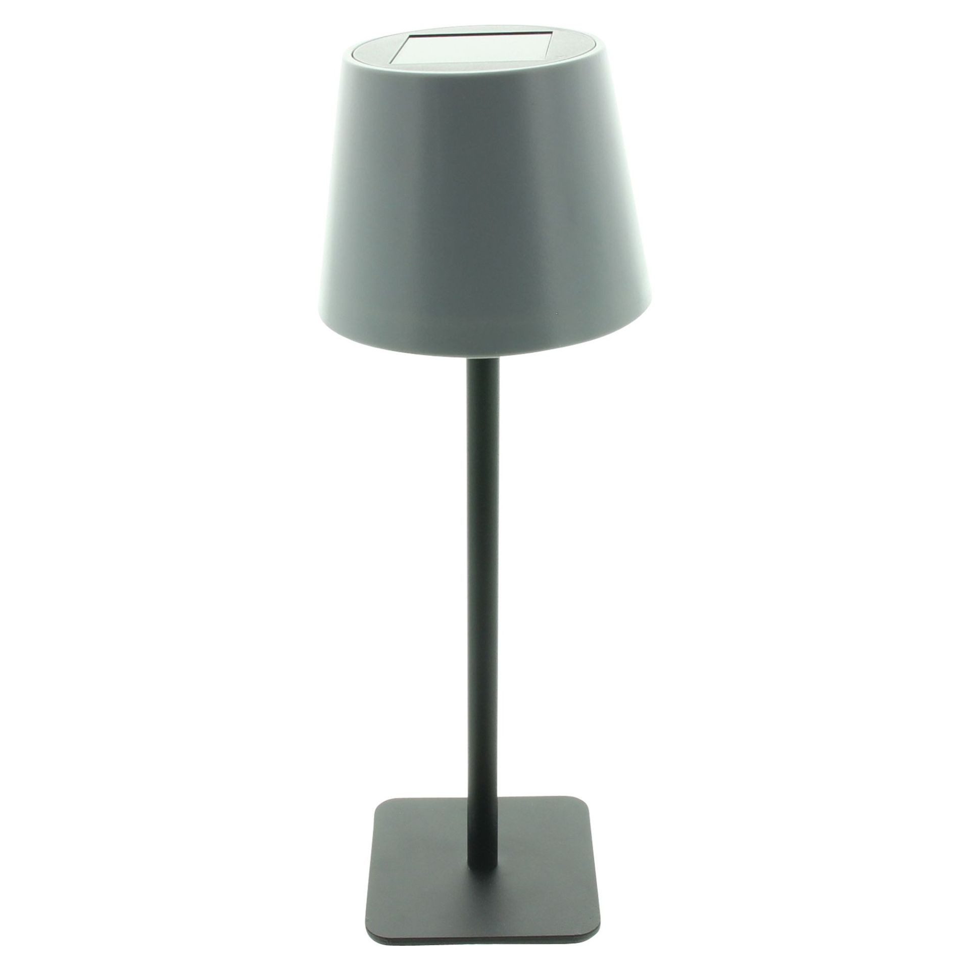 Home-trends24.de LED Teichleuchte Solar Tischlampe Leuchte Lampe grau Deko Garten Terrasse 31 cm, LED fest integriert